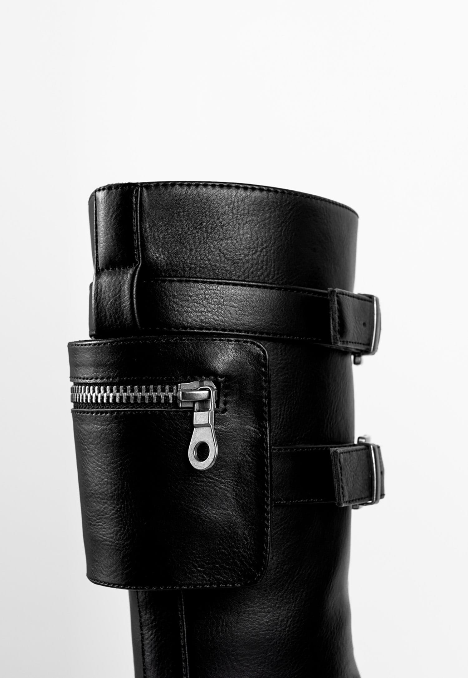 WJS czarne workery damskie z torebką