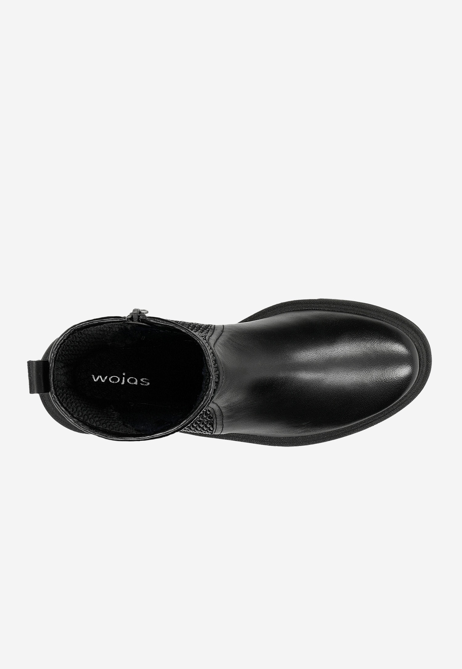 Czarne elastyczne botki damskie zapinane na zamek