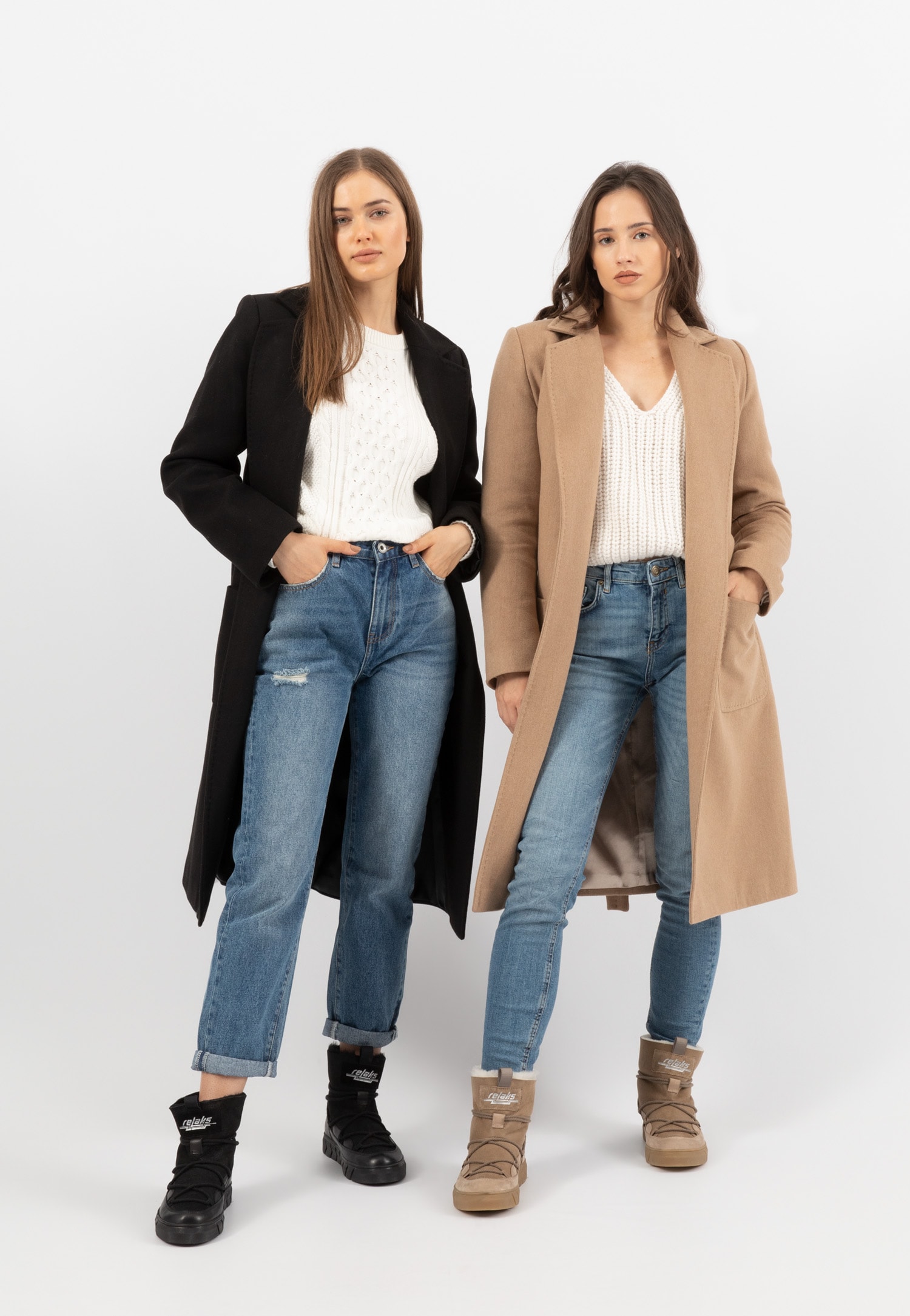 RELAKS beżowy płaszcz damski