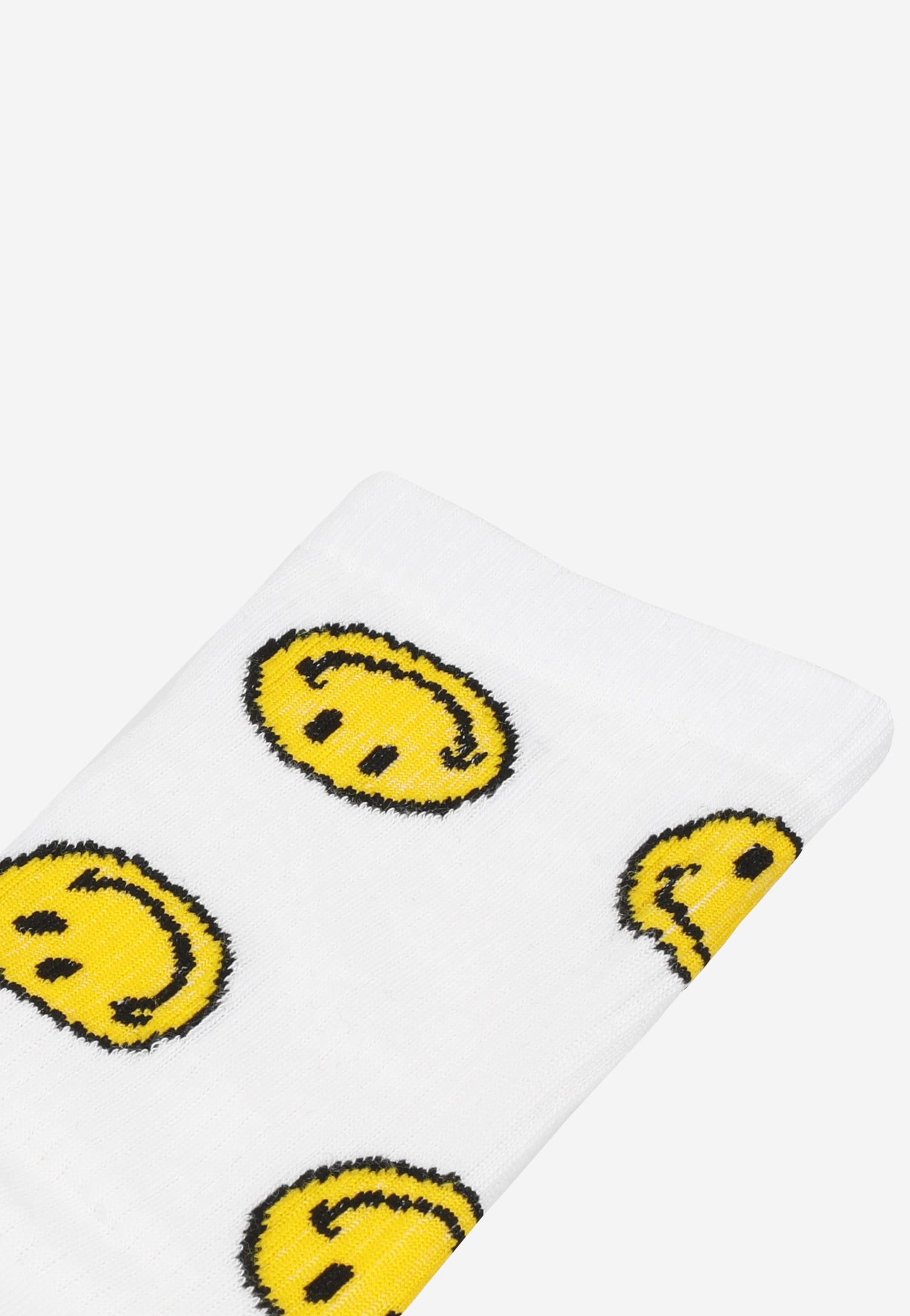 Białe wysokie skarpety w żółte wzory