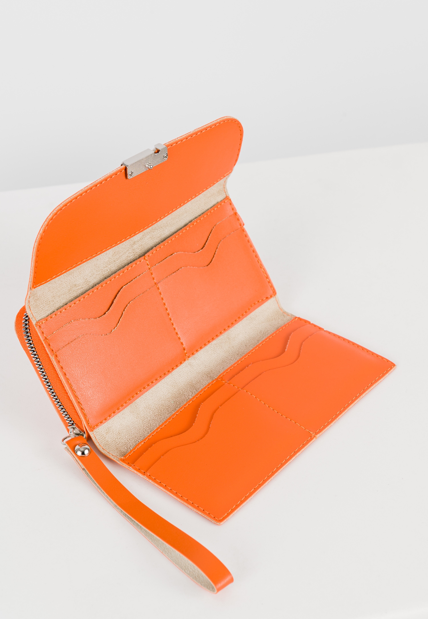 WJS duży czerwony portfel damski