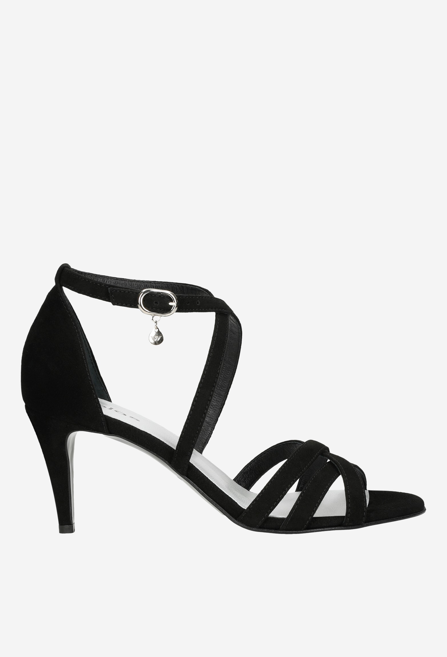 Czarne sandały damskie na szpilce