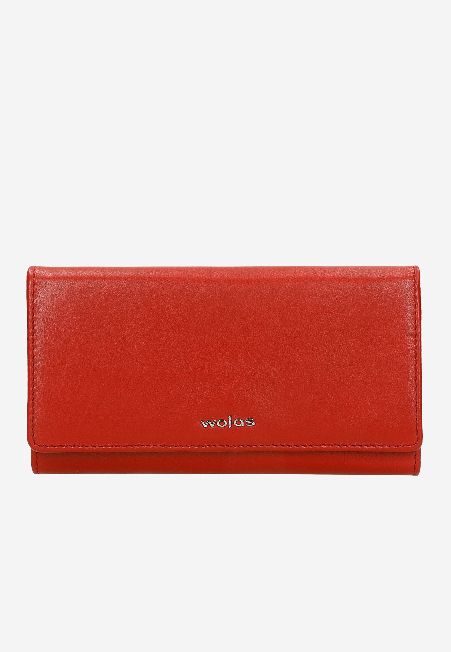 Duży czerwony portfel damski ze skóry licowej