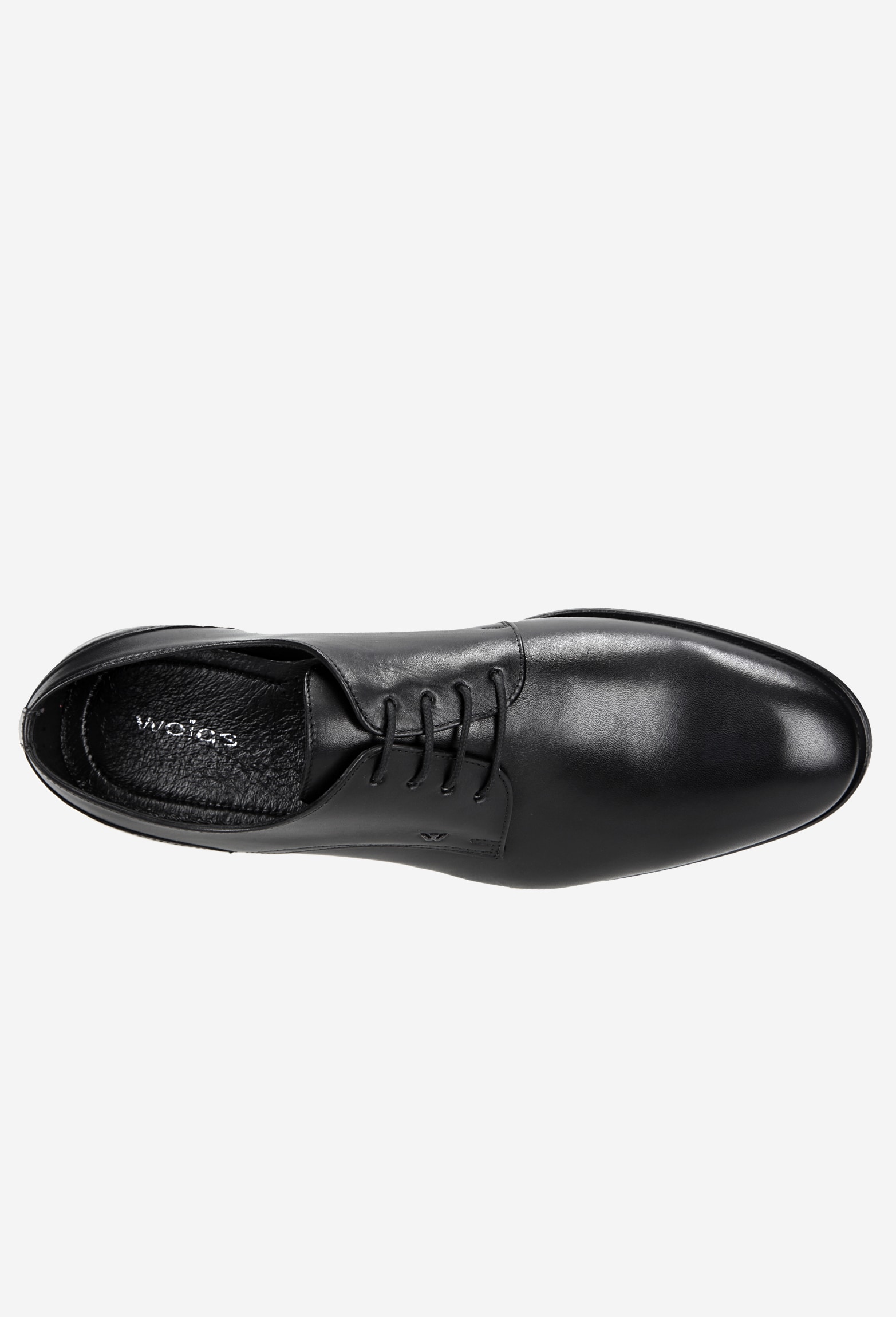 Wizytowe czarne półbuty męskie