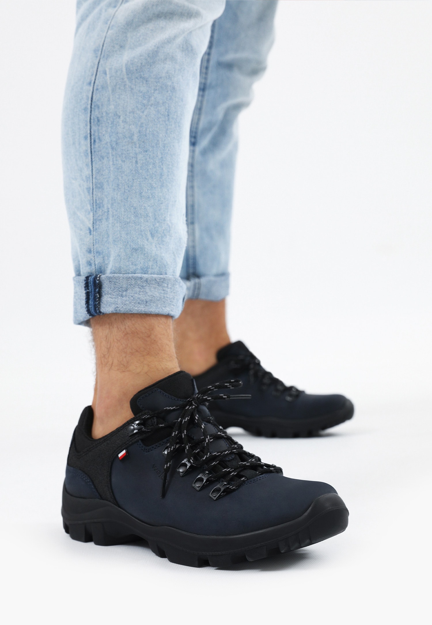 Brązowe trzewiki męskie trekkingowe