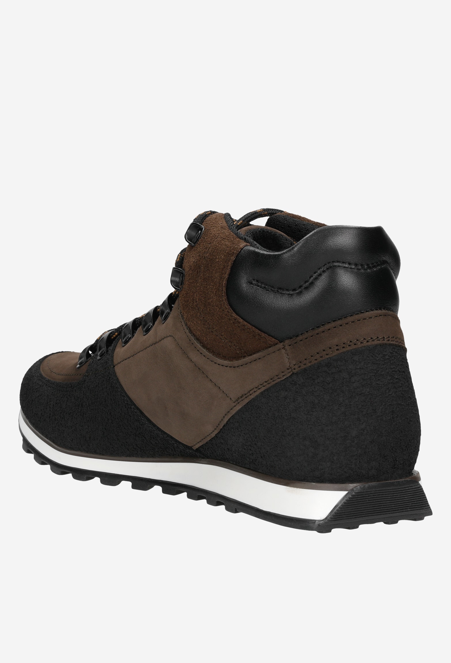 Brązowoczarne sneakersy męskie z ociepleniem