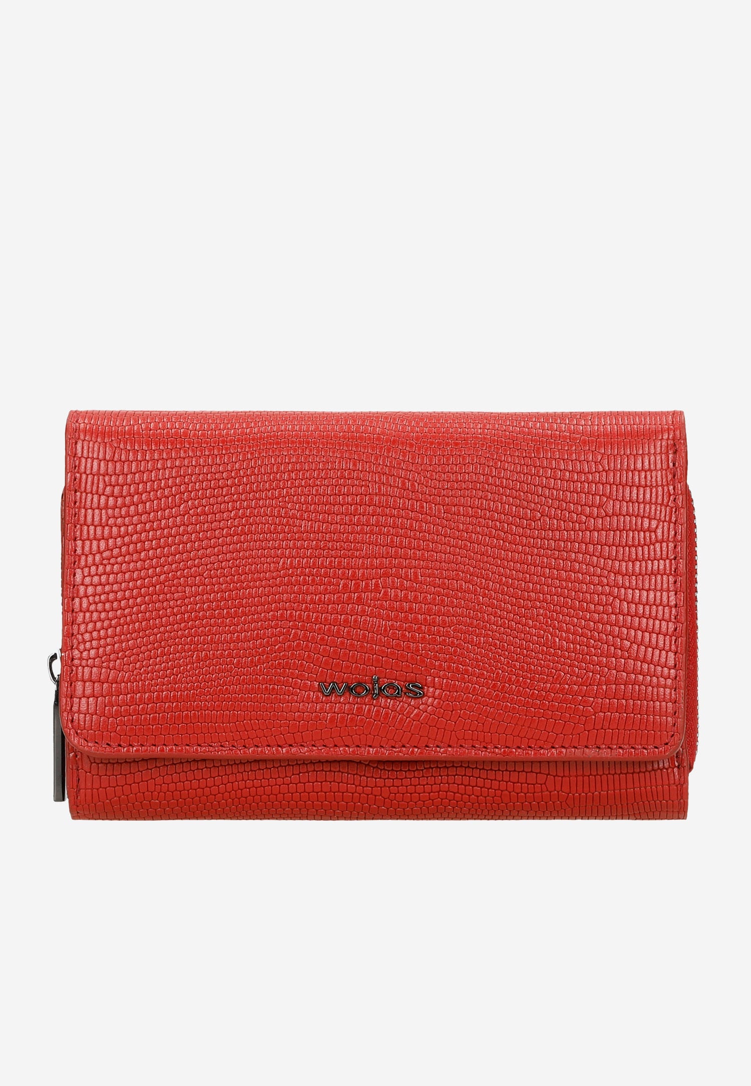 Czerwony portfel damski ze skóry licowej