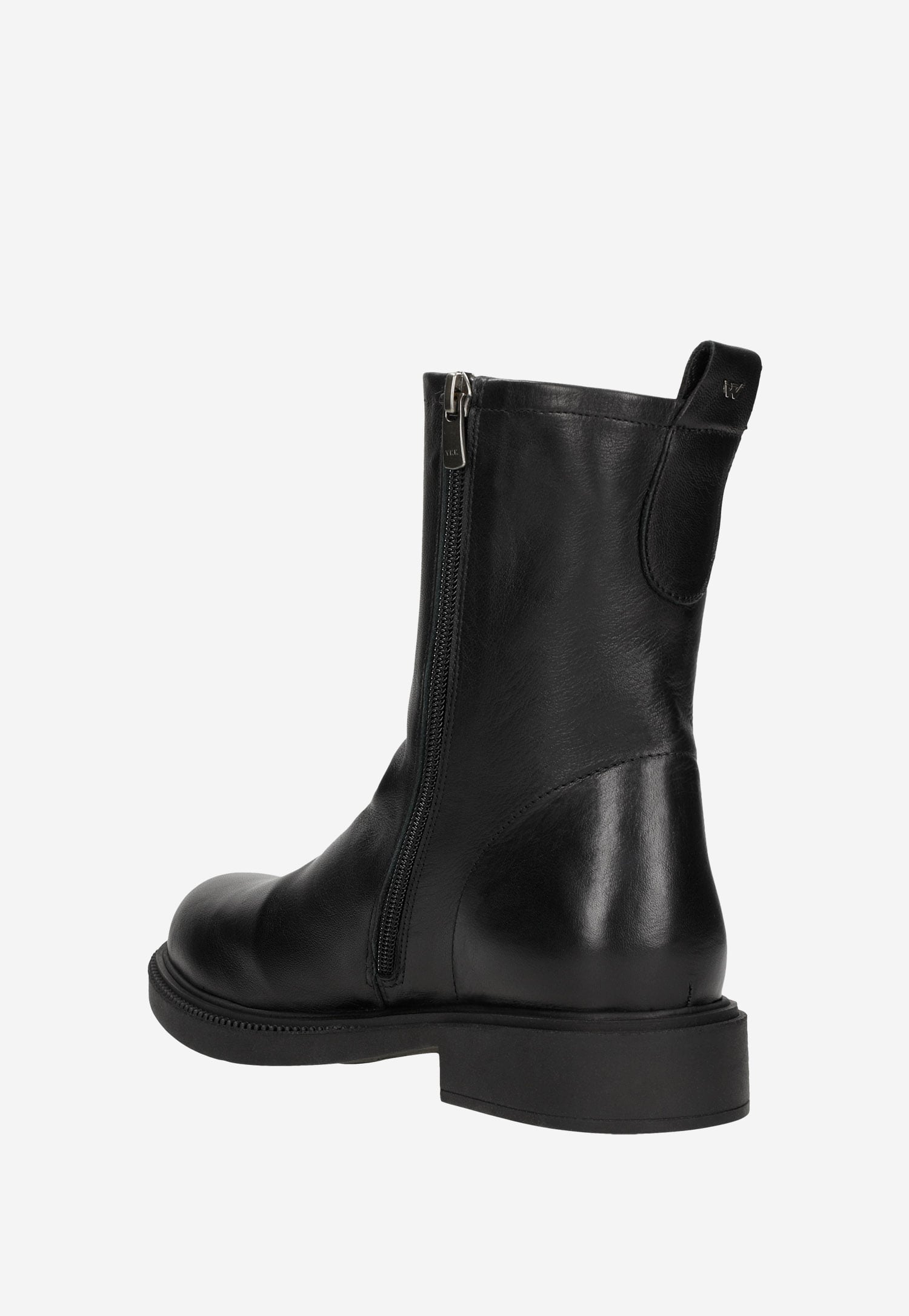 Czarne botki damskie zapinane na zamek