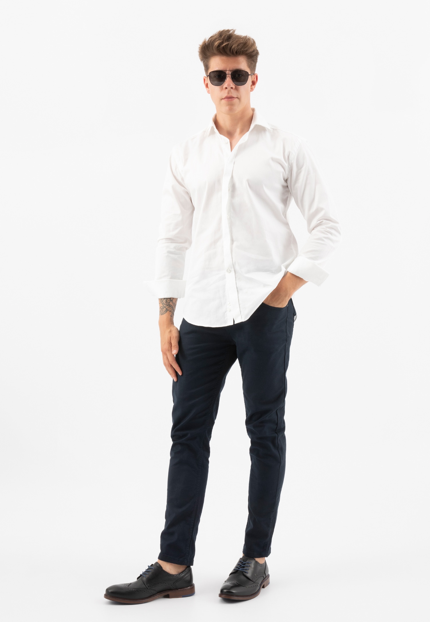 Czarne półbuty męskie