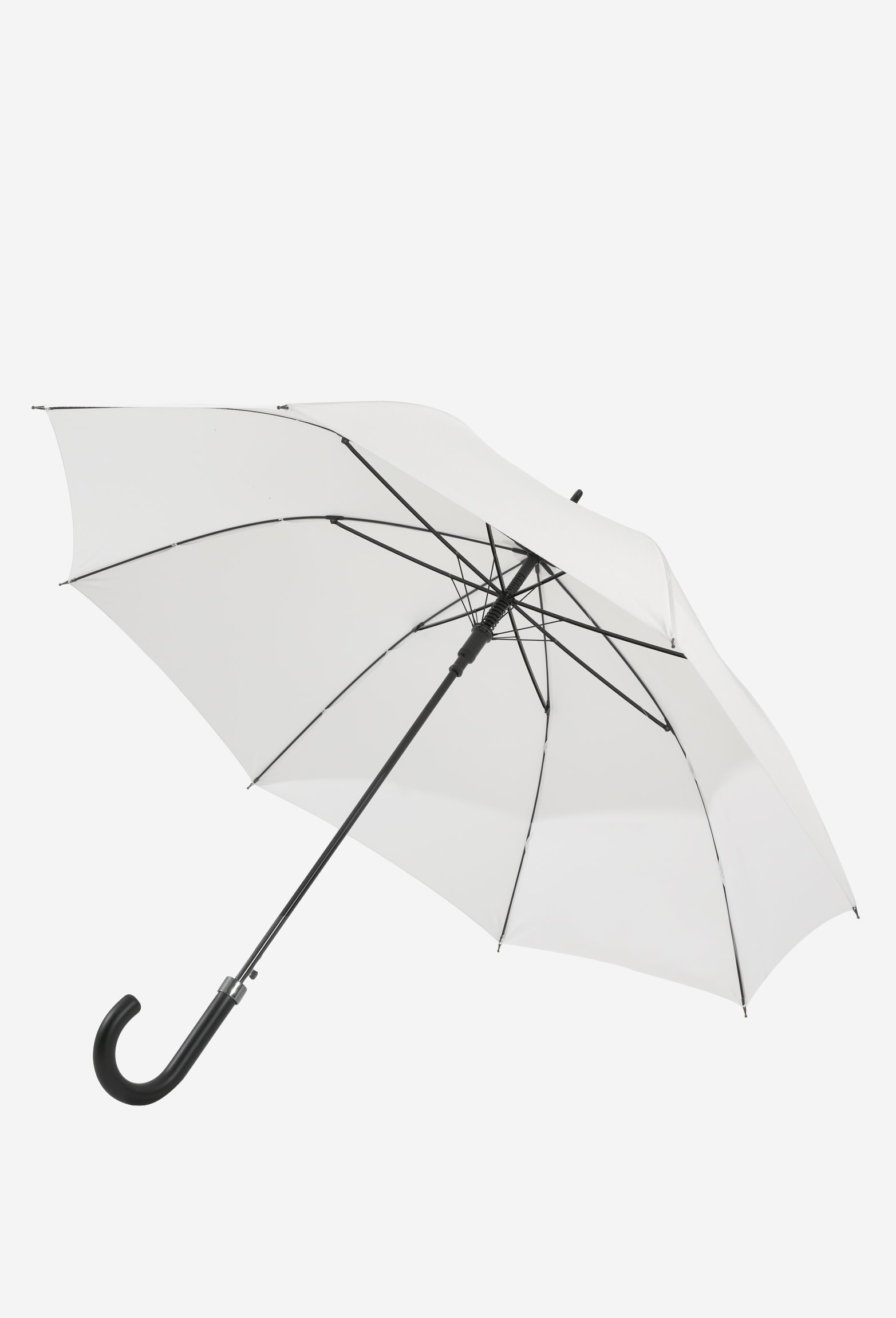 Długi parasol w kolorze białym