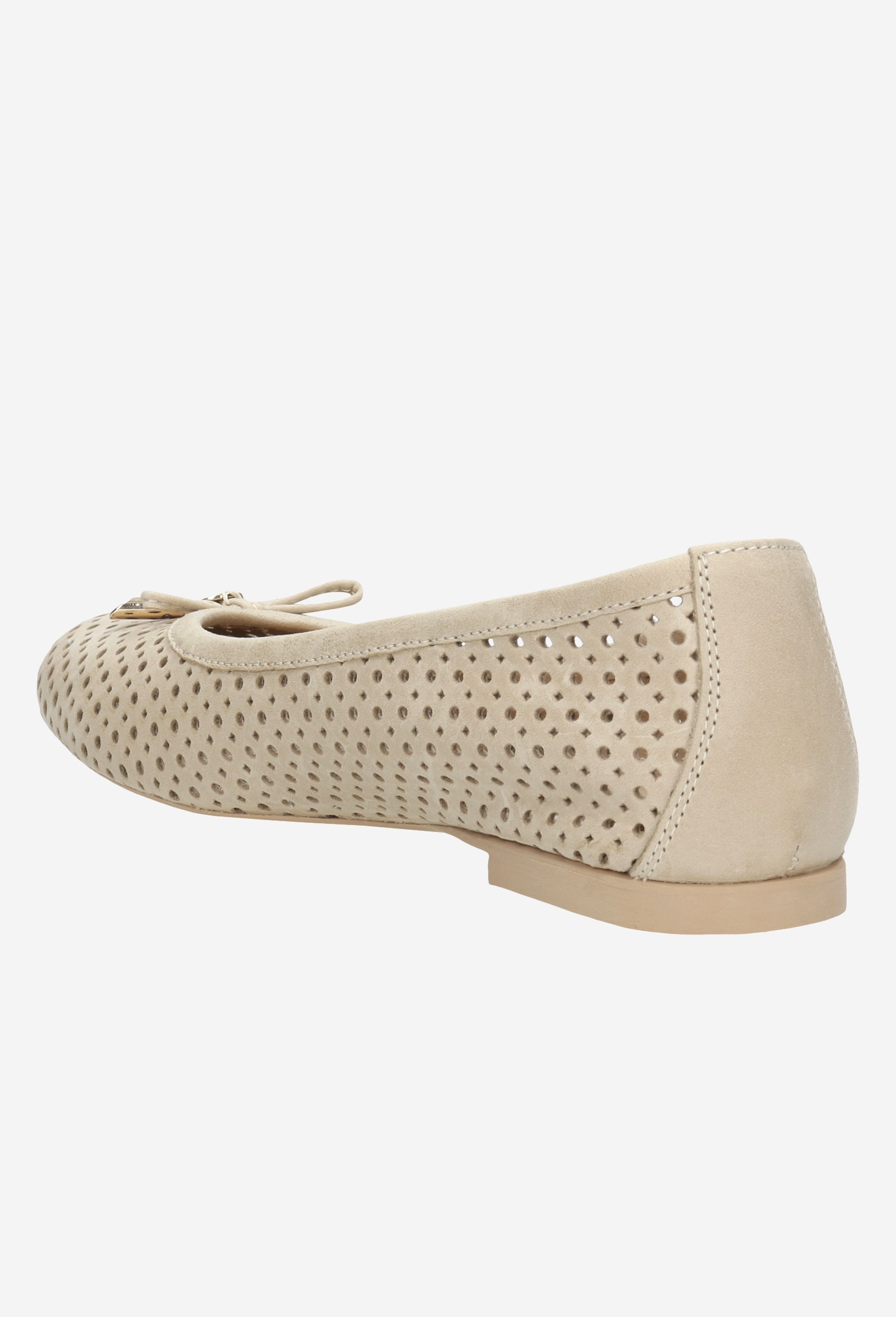 Białe wygodne baleriny damskie ze skóry licowej