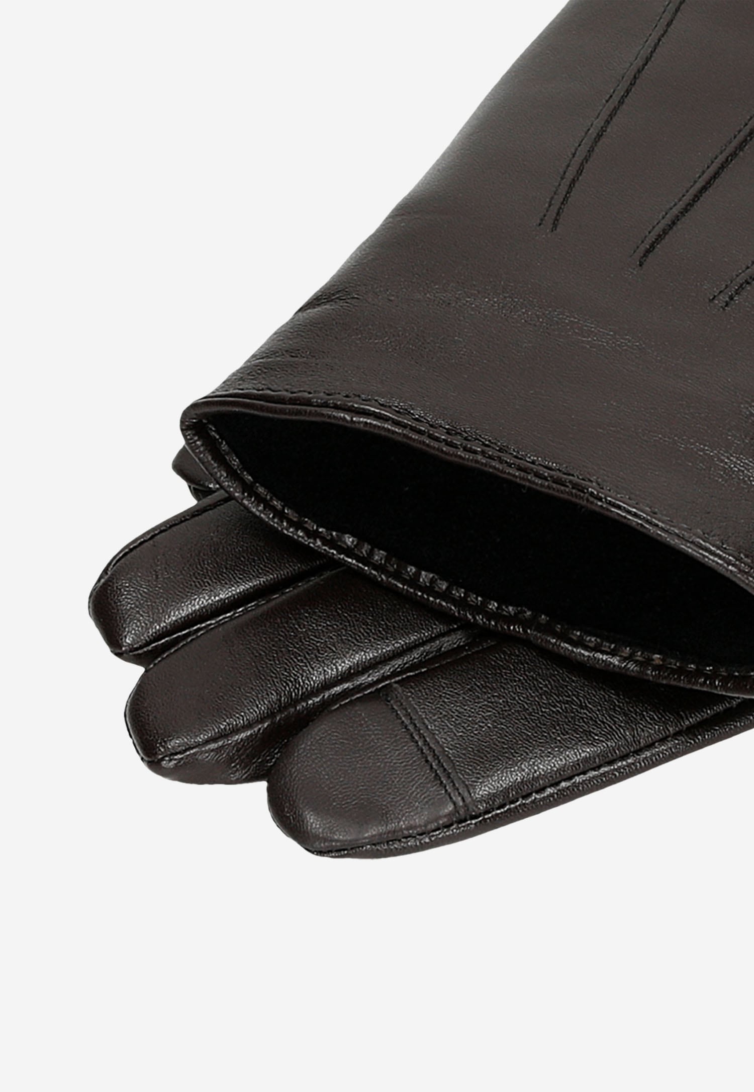 Skórzane rękawiczki męskie w kolorze czarnym