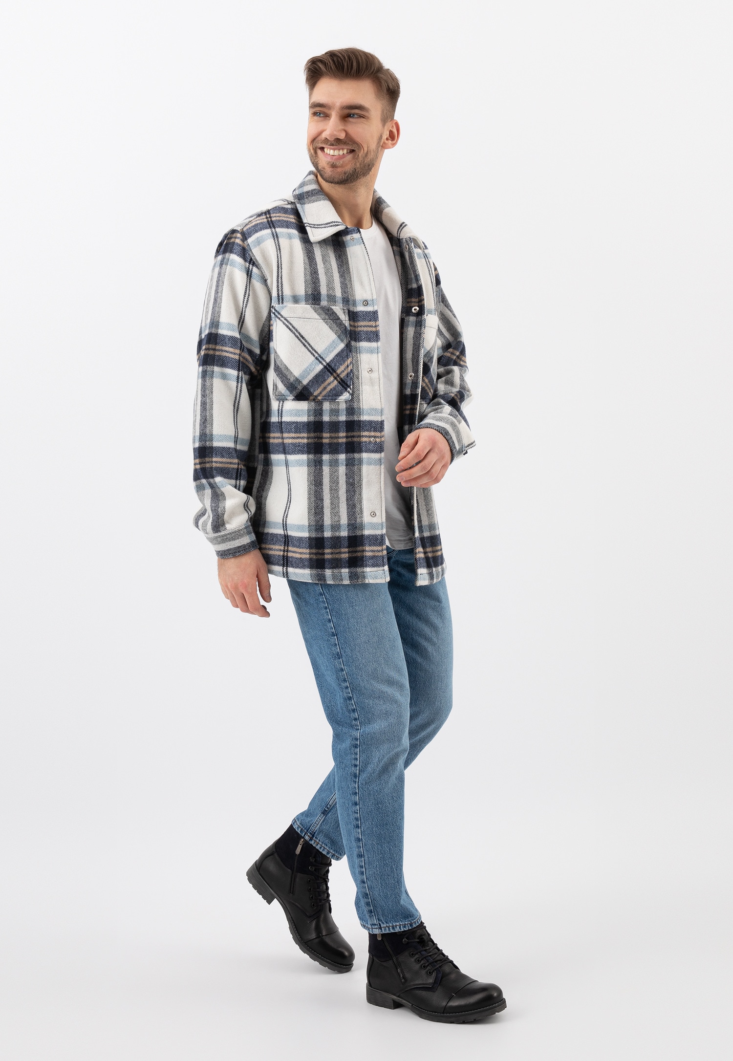 Brązowe trzewiki męskie