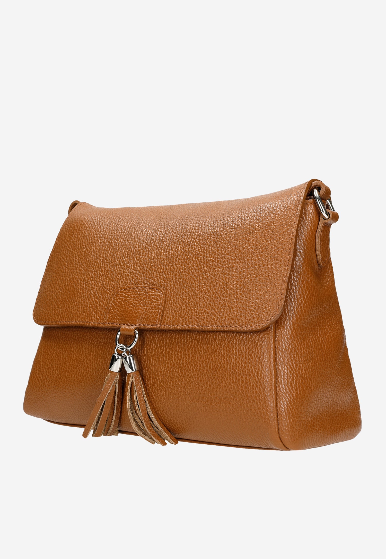 Skórzana torebka z ozdobnymi frędzelkami