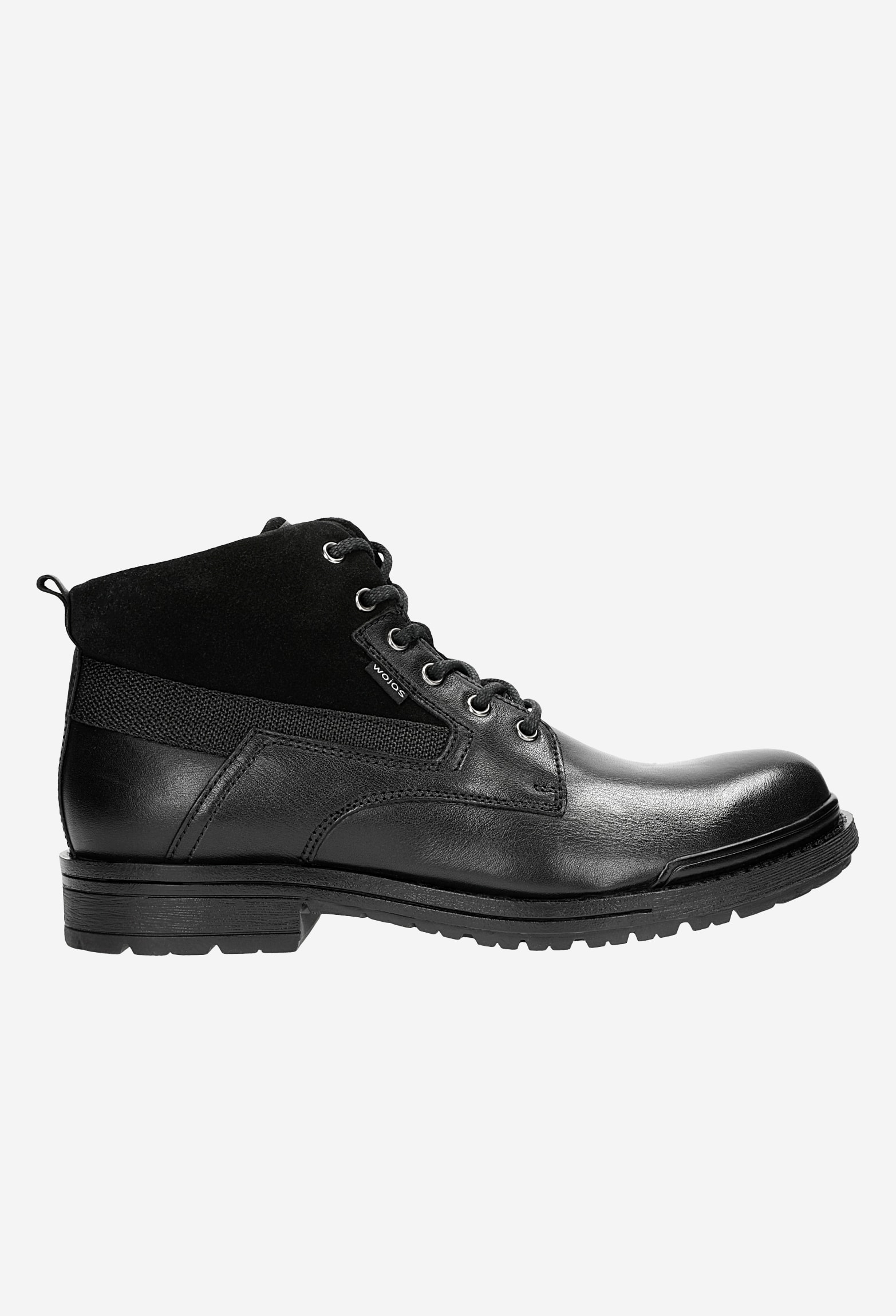 Czarne ocieplane trzewiki męskie typu workery