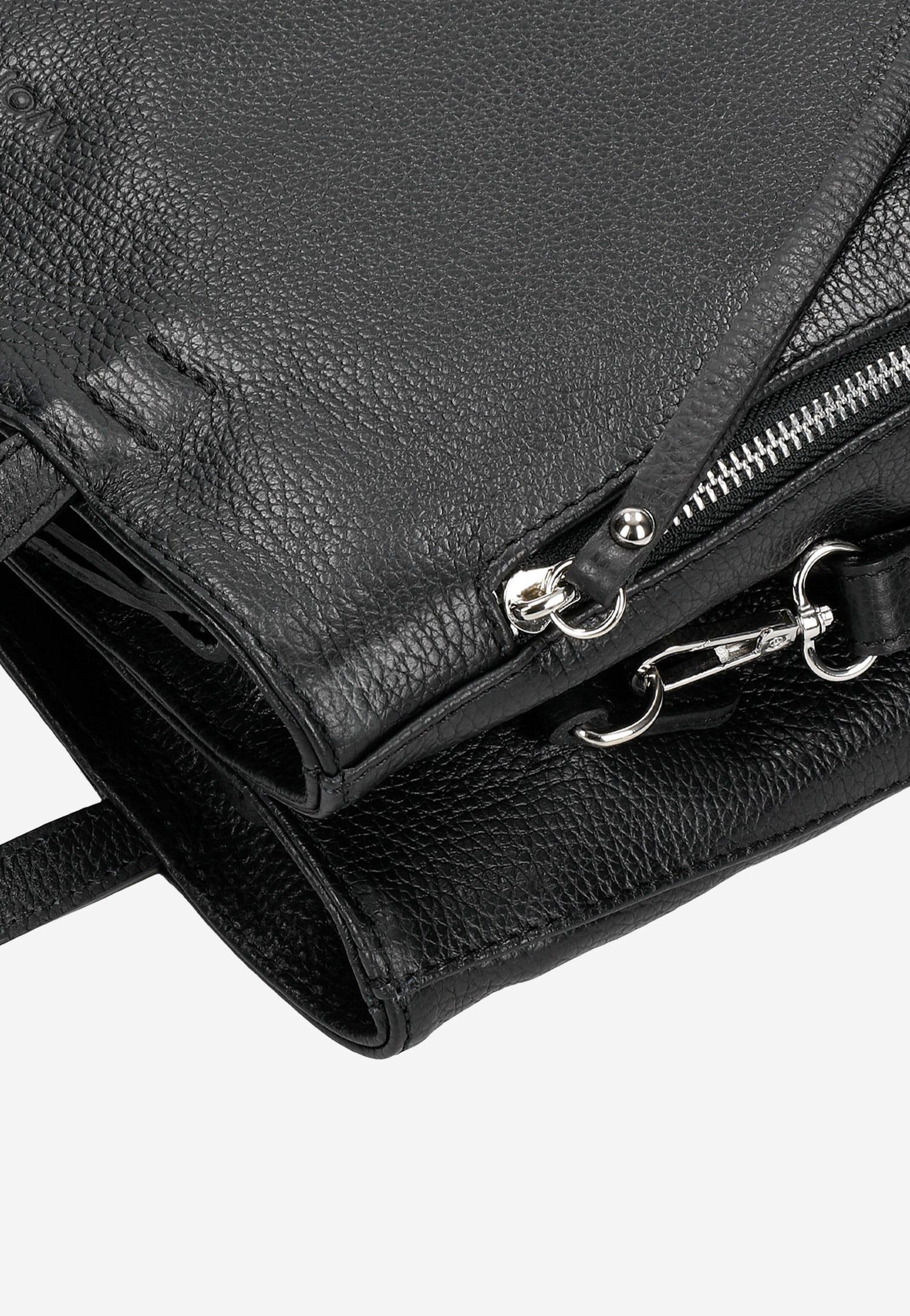 Czarna skórzana torebka damska duża