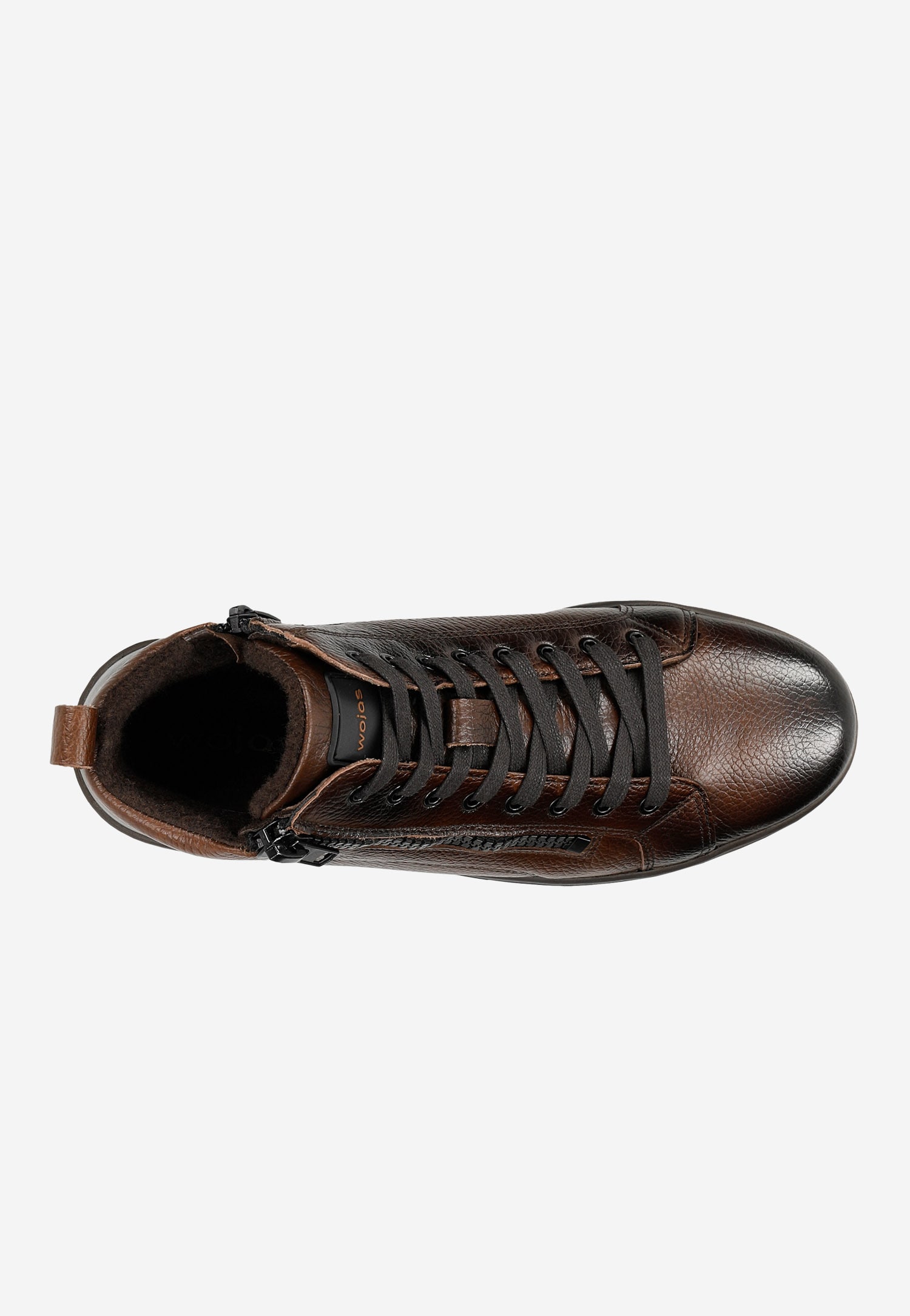 Brązowe wysokie trampki męskie ocieplane