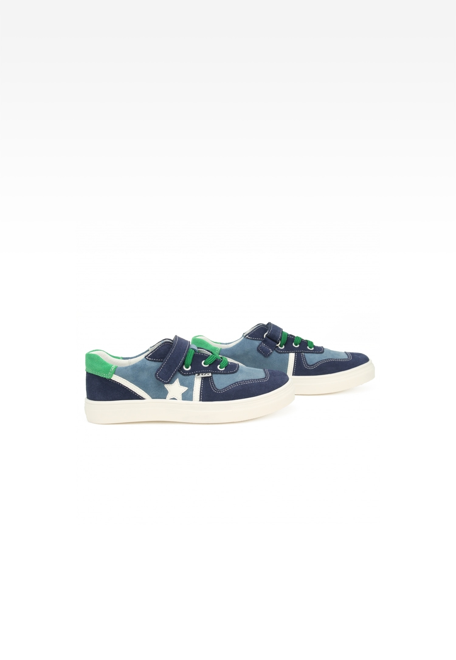 Półbuty BARTEK 18312003, dla chłopców, granatowo-zielony