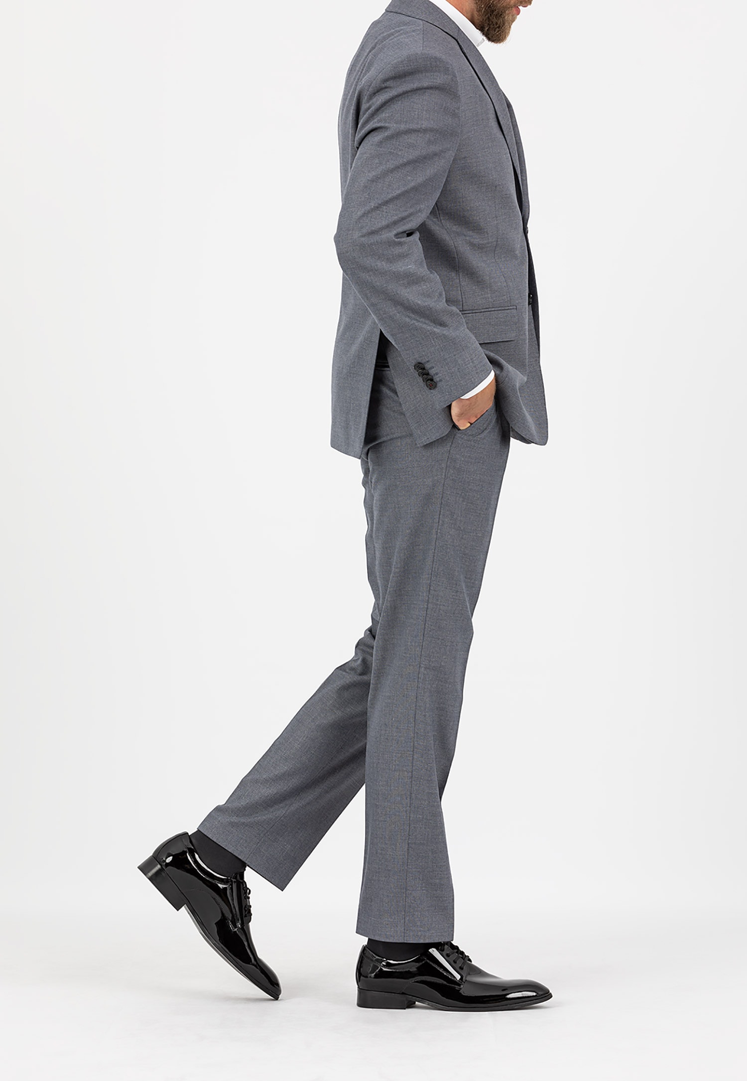 Czarne lakierowane męskie półbuty w stylu formal