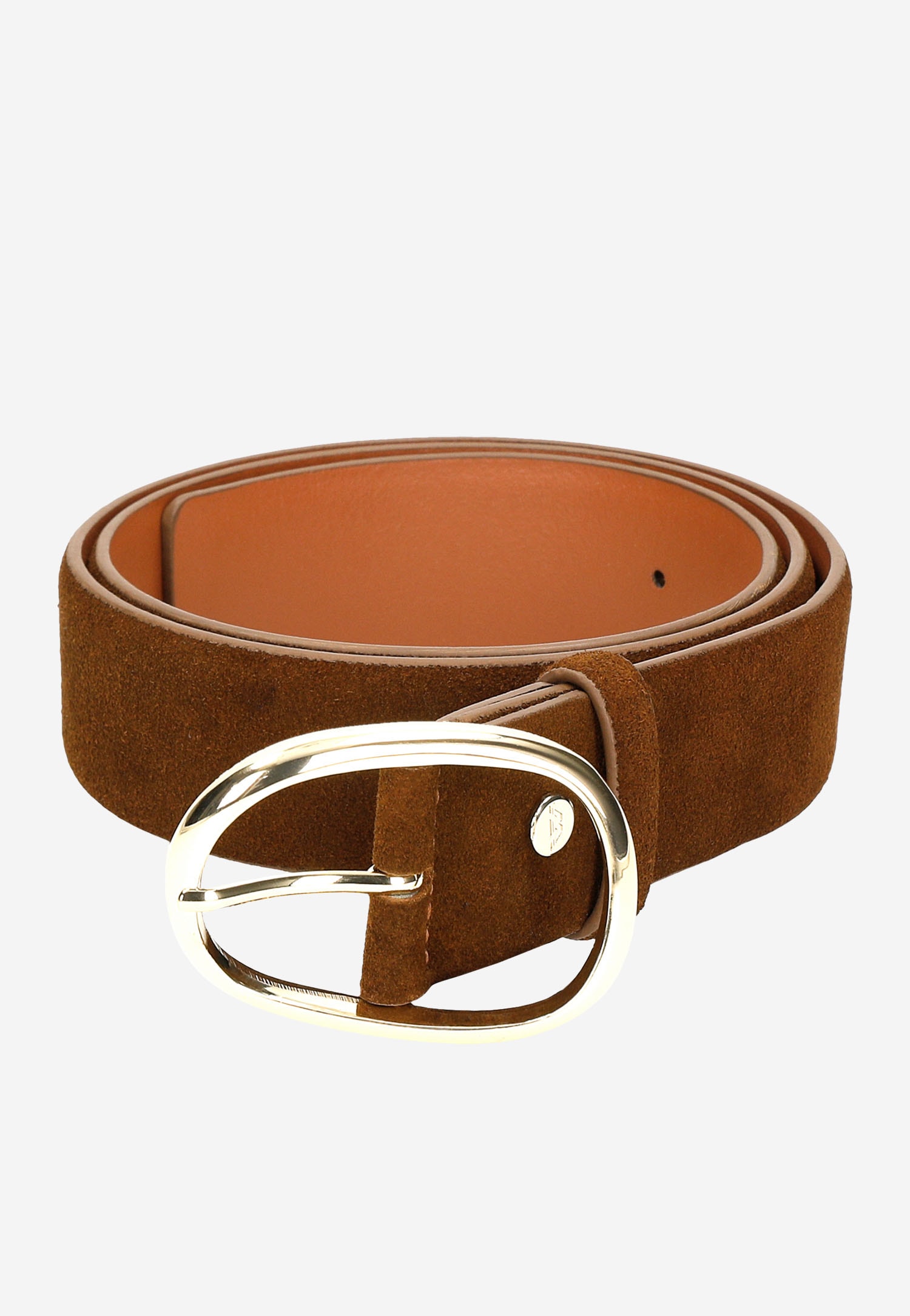 Czarny pasek damski z dwoiny welurowej