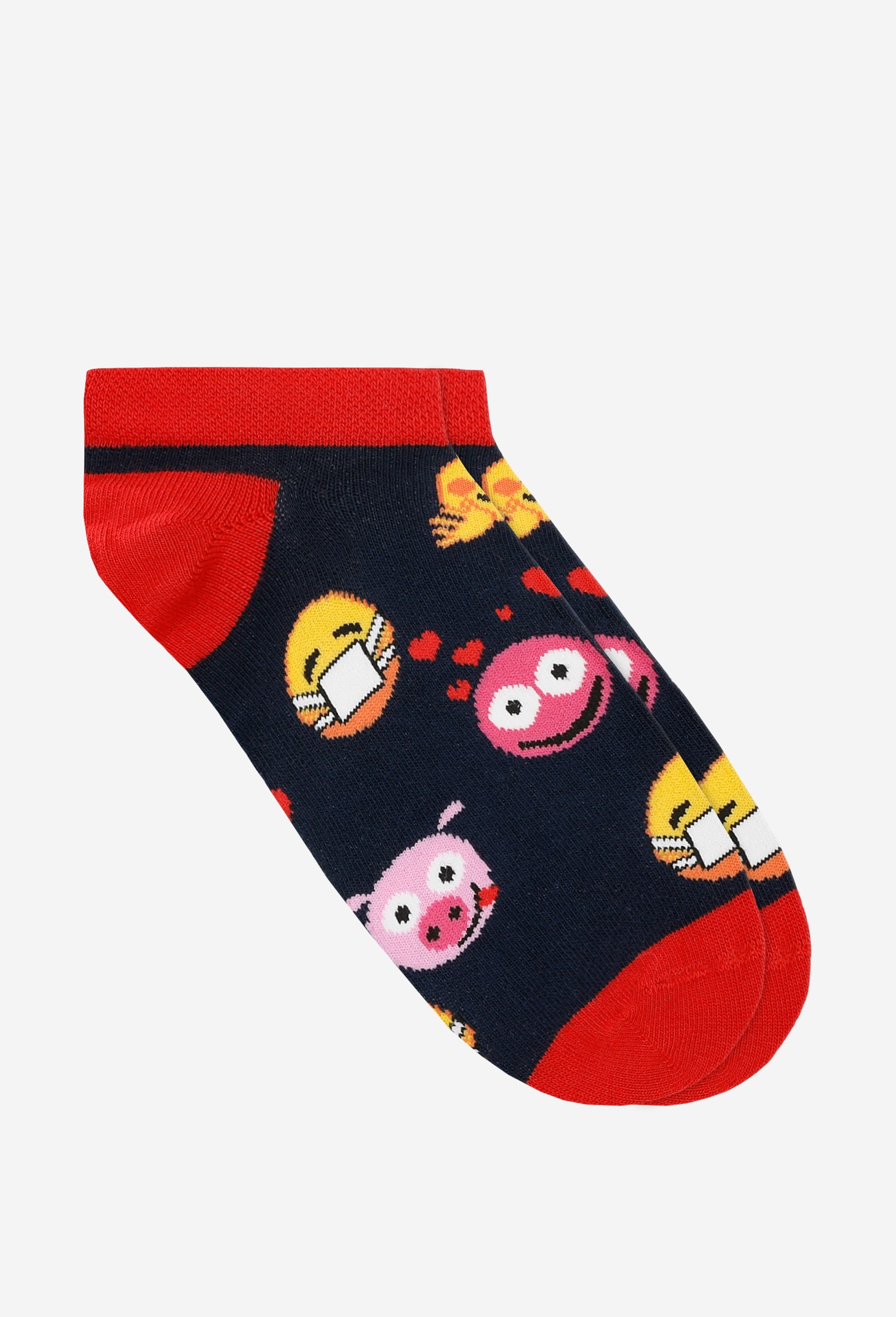 Granatowo-czerwone wesołe stopki