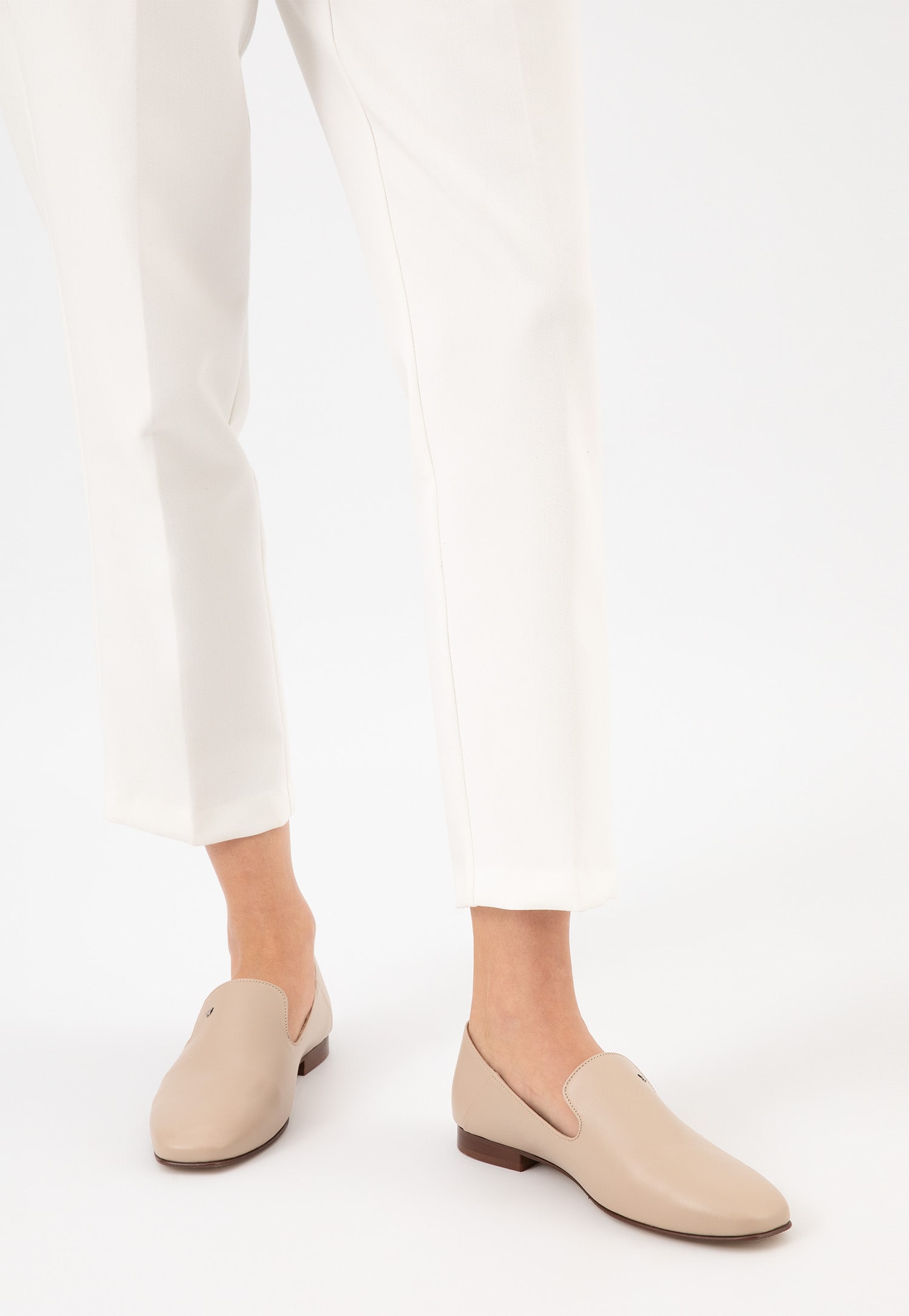 Brązowe skórzane lordsy damskie na płaskiej podeszwie