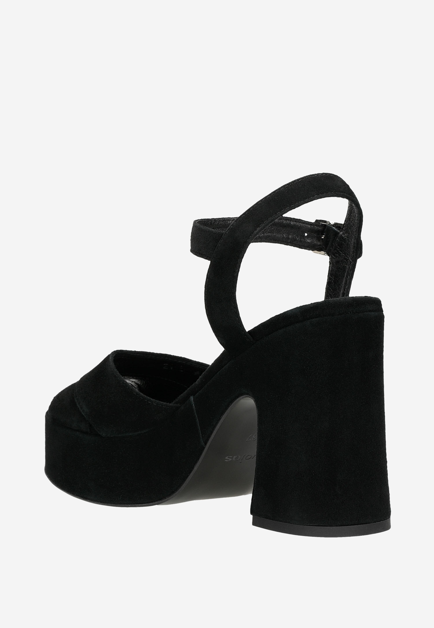 Masywne beżowe sandały damskie z weluru