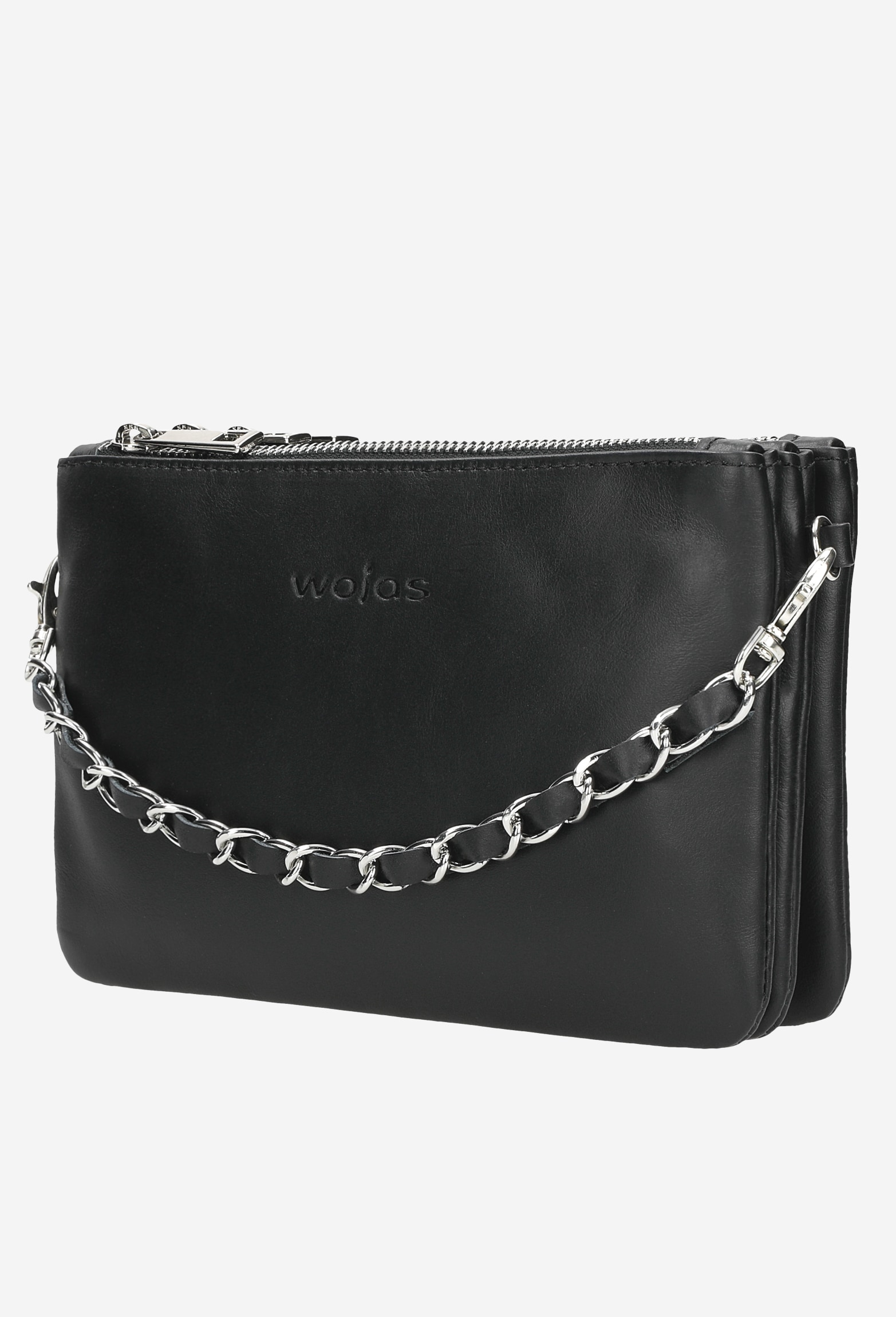 Mała złota torebka damska z ozdobnym łańcuszkiem