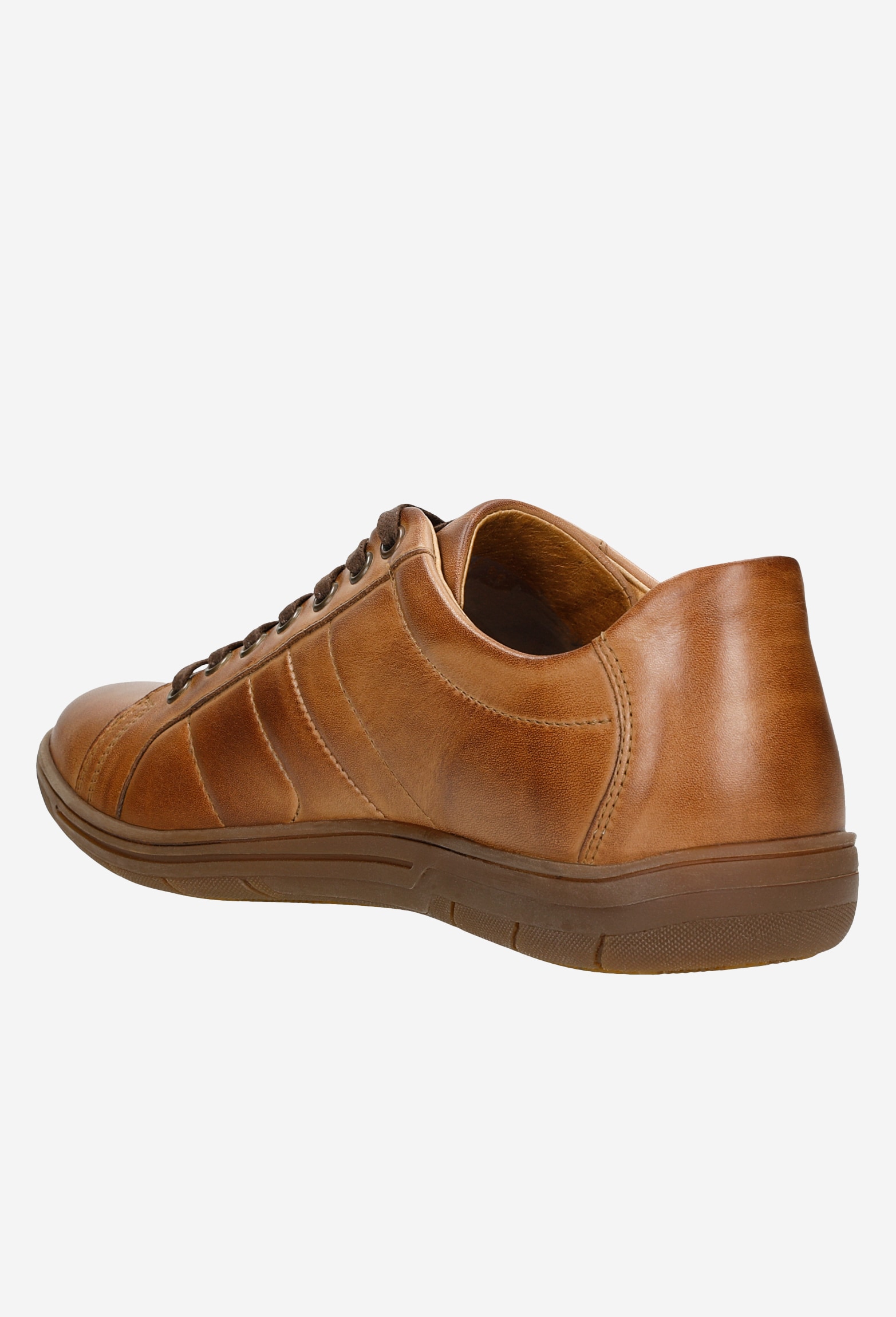 Granatowe skórzane sneakersy męskie