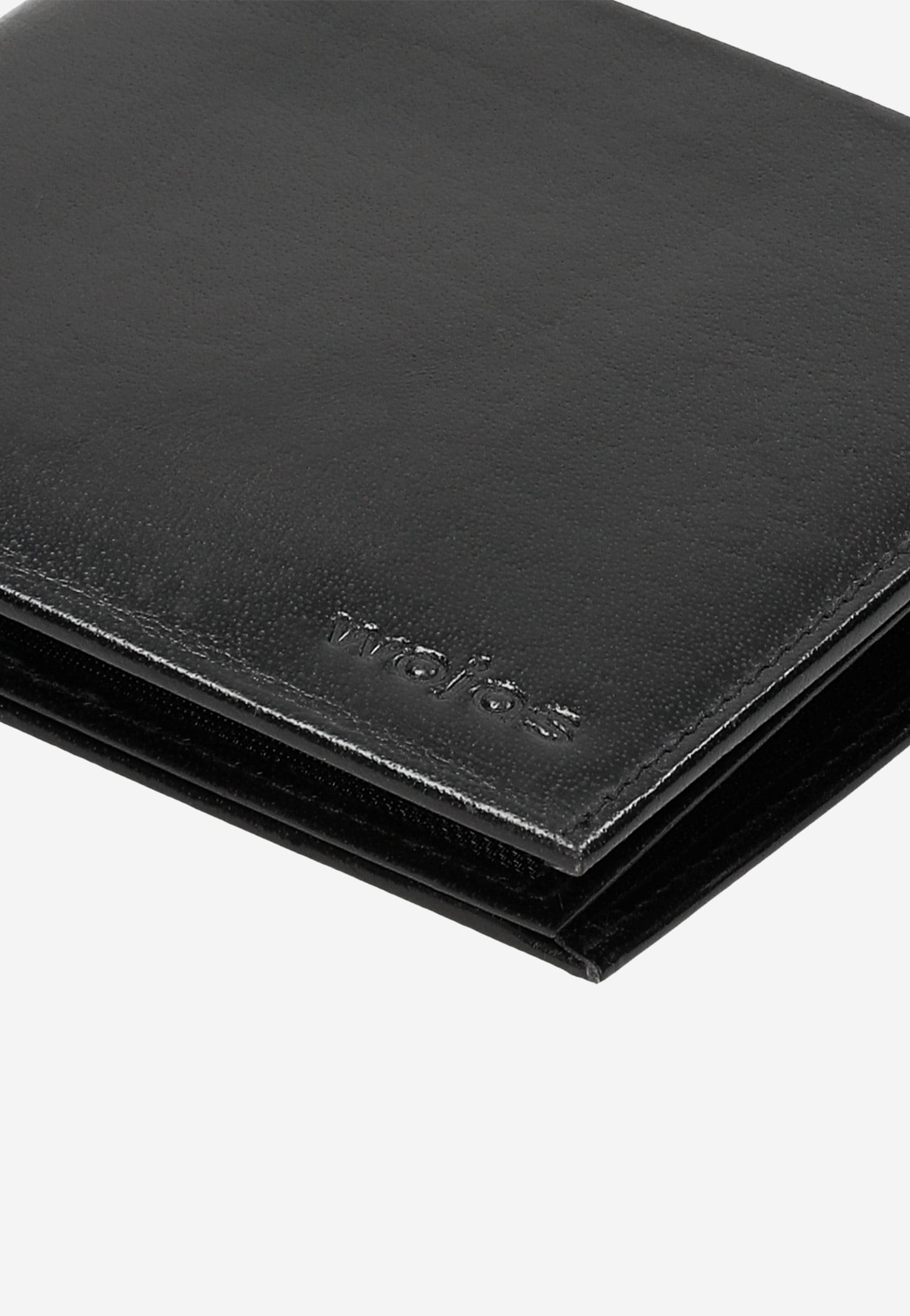 Czarny klasyczny portfel męski