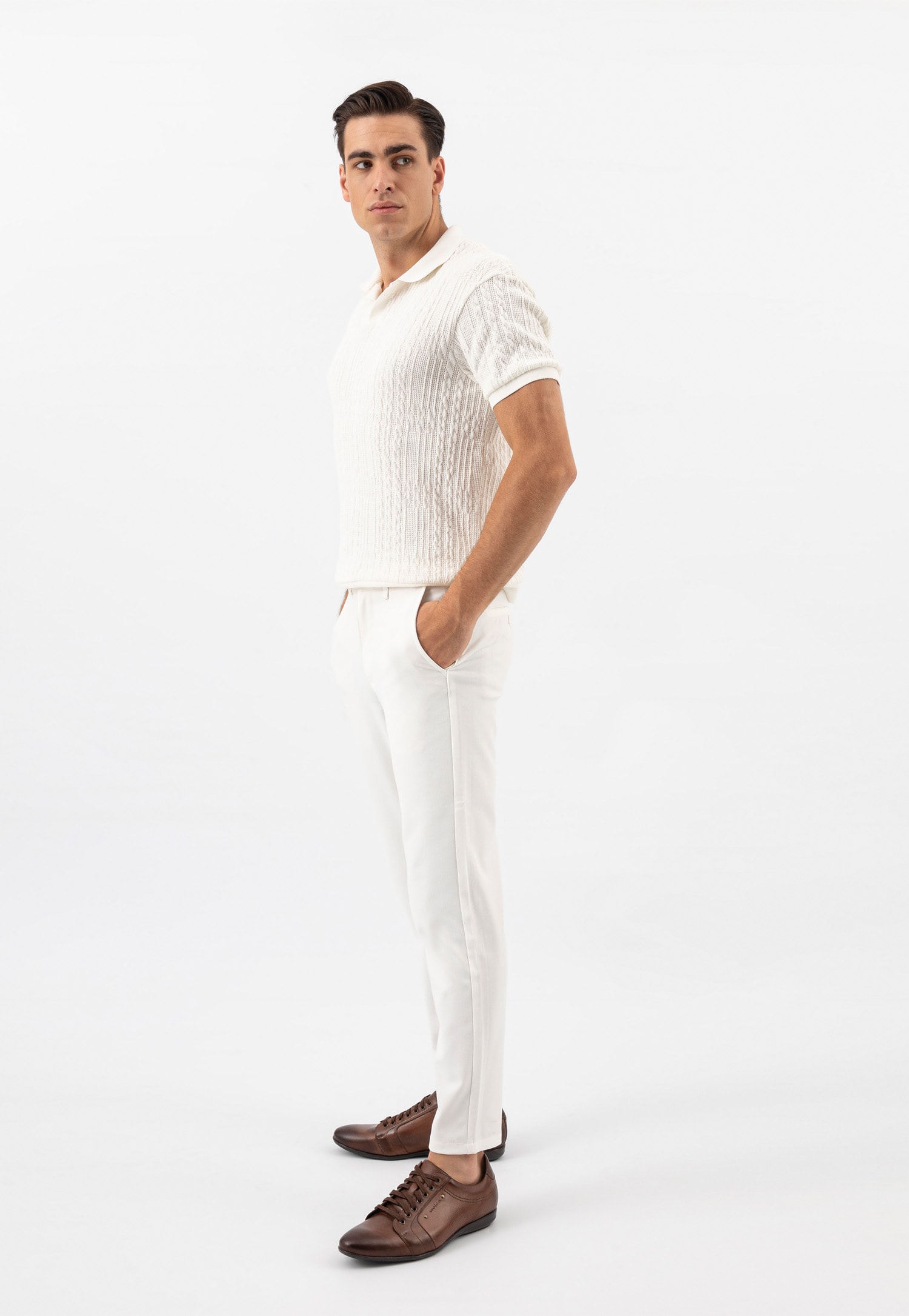 Brązowe półbuty męskie