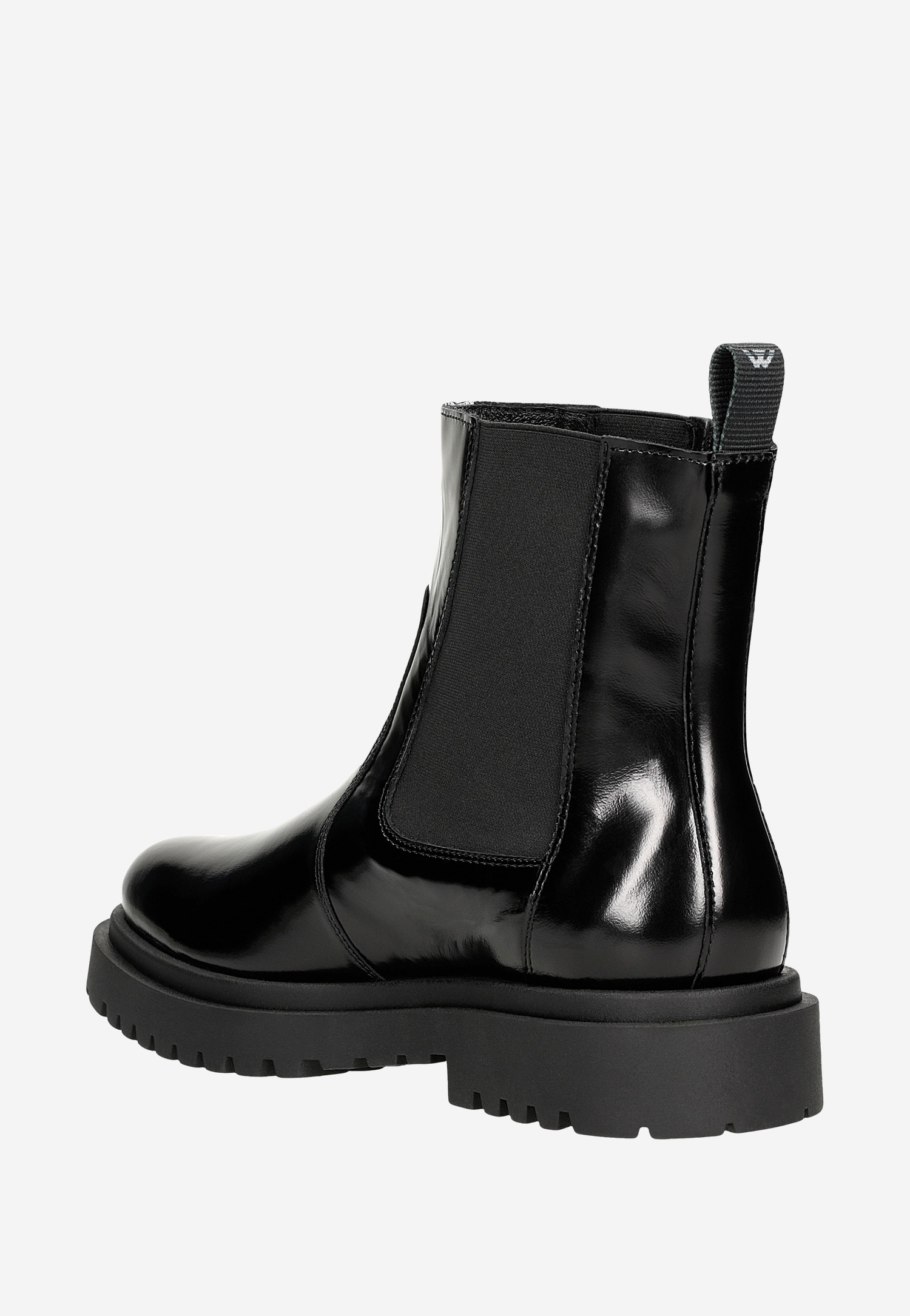 Czarne lakierowane botki męskie sztyblety