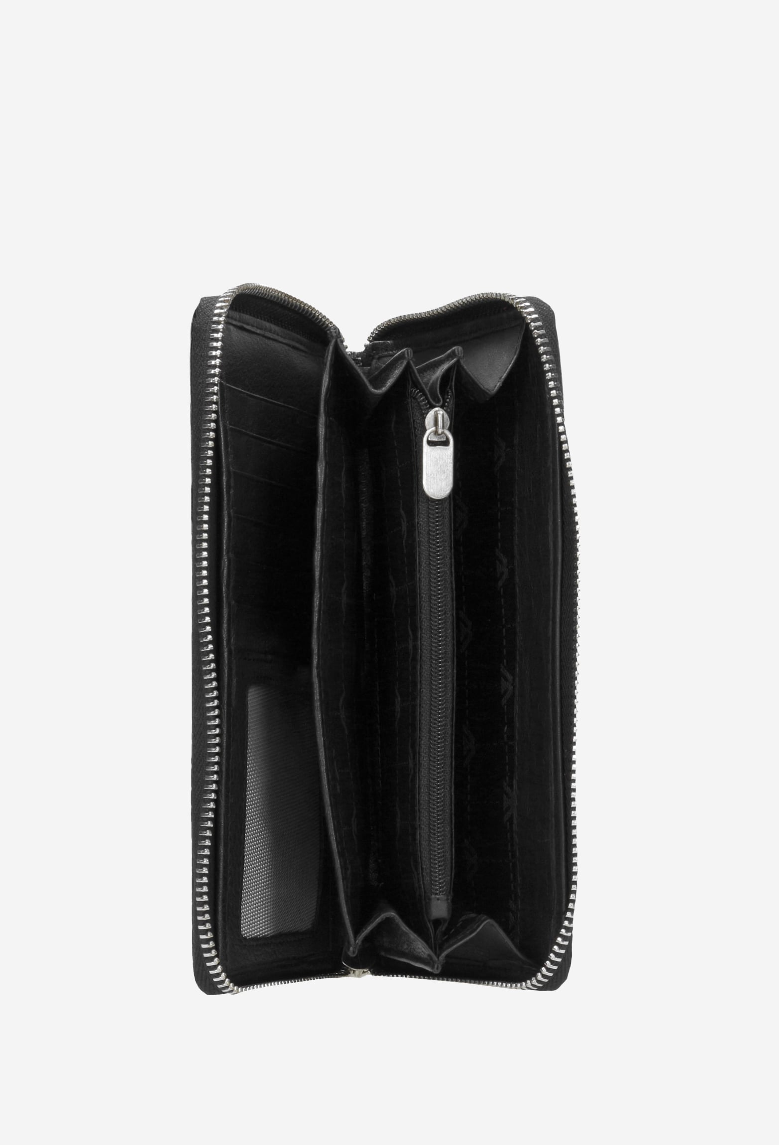 Duży beżowy portfel damski ze złotymi akcentami