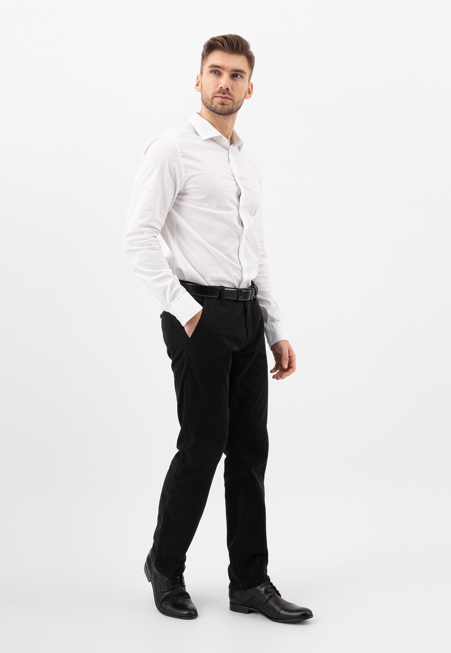 Brązowe eleganckie półbuty męskie w stylu formal