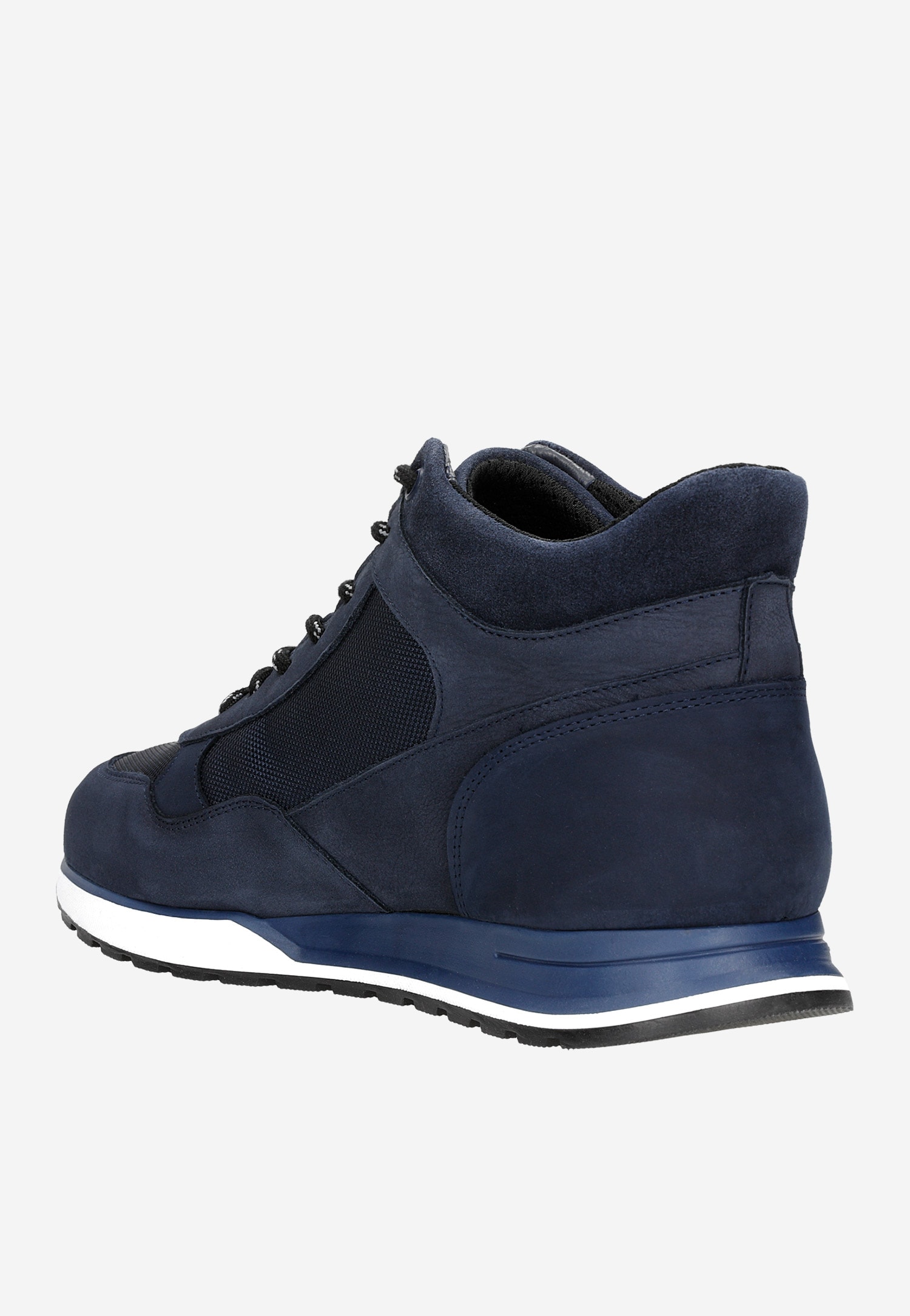 Granatowe sneakersy męskie nad kostkę