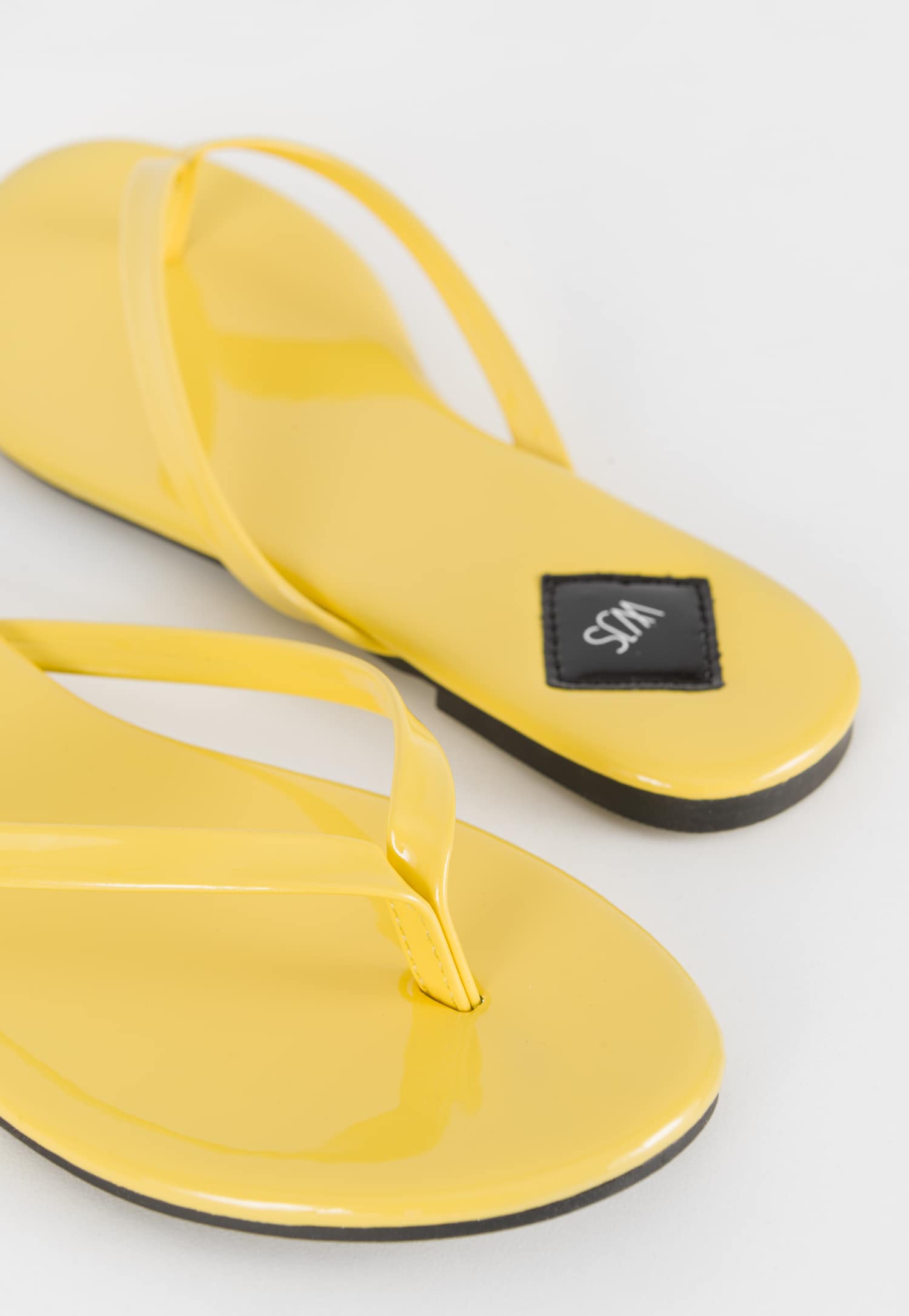 WJS żółte japonki damskie na lato