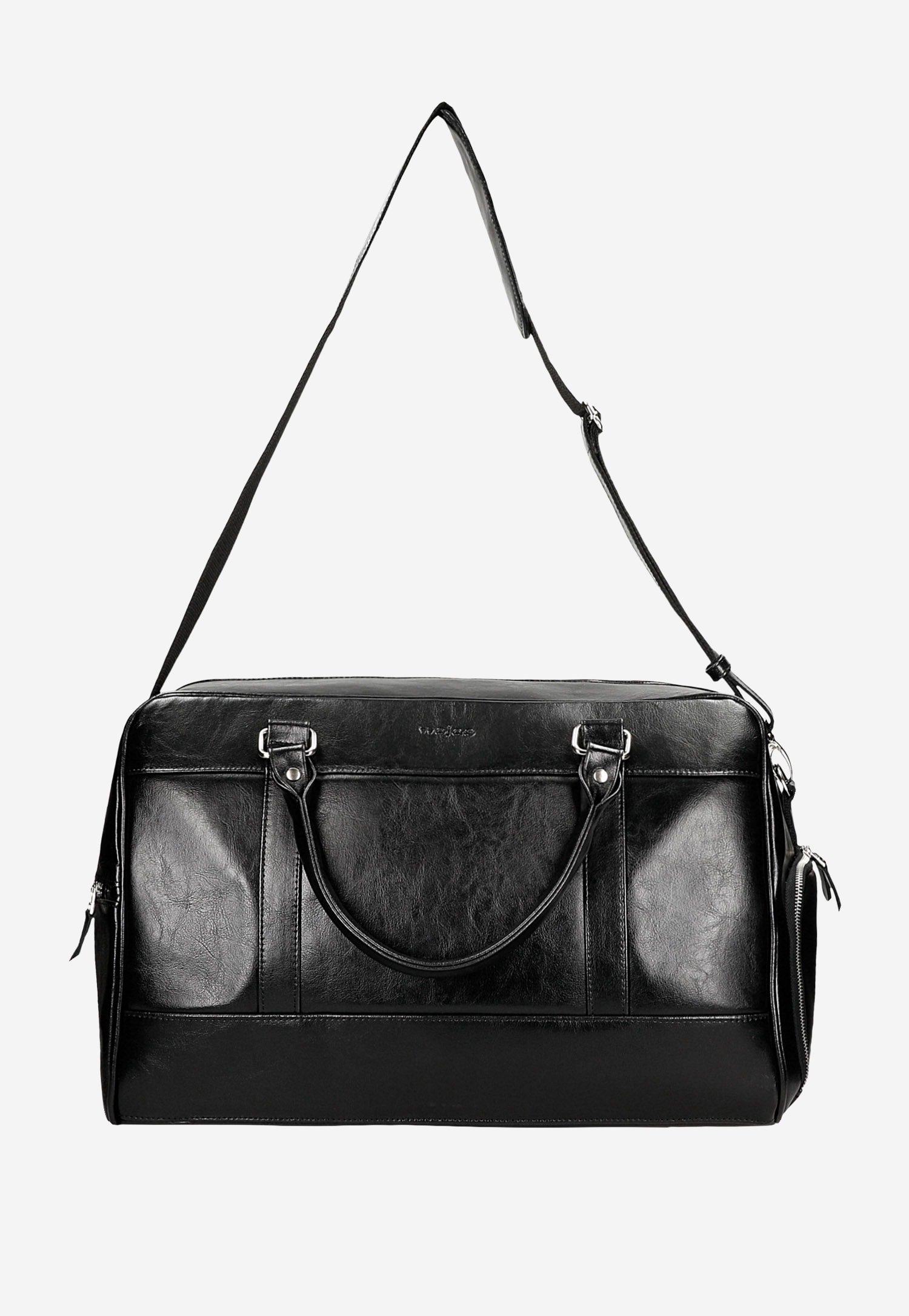 Pojemna czarna torba męska ze skóry naturalnej