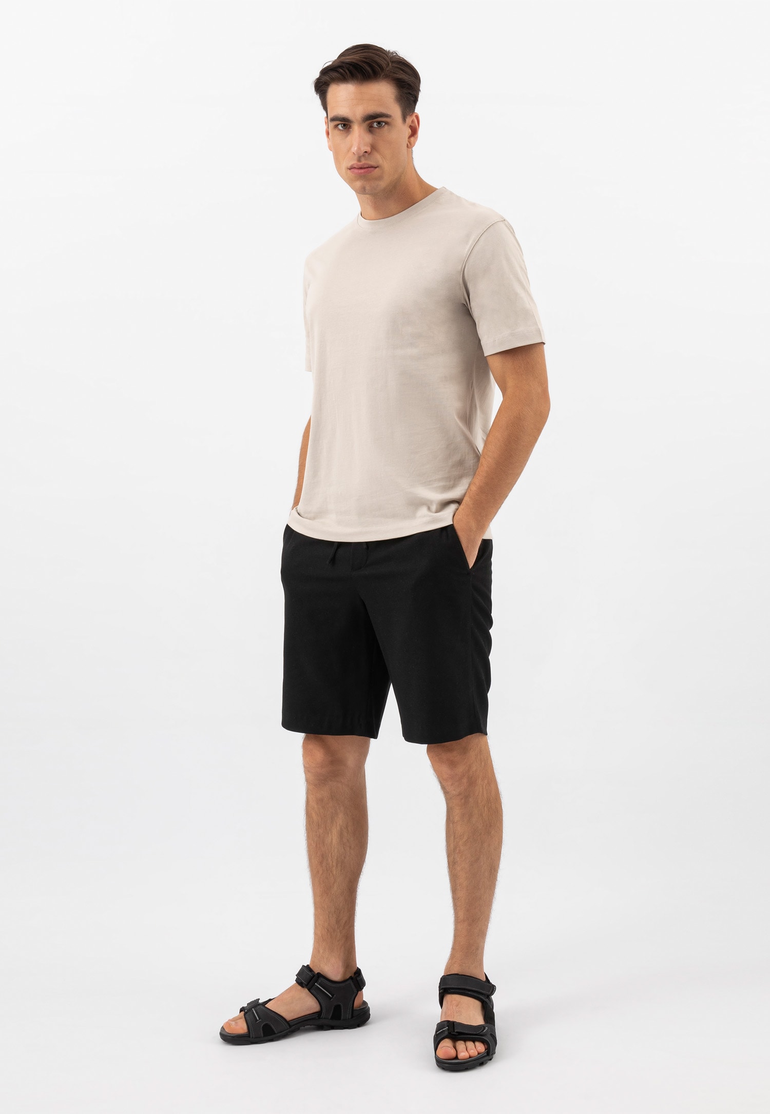 Czarne męskie sandały