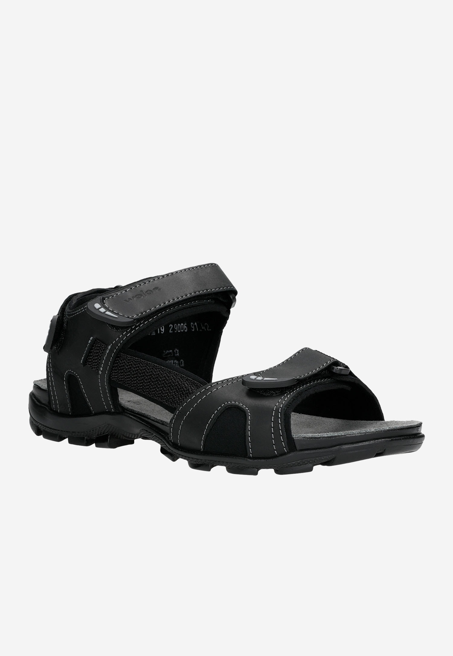 Czarne męskie sandały