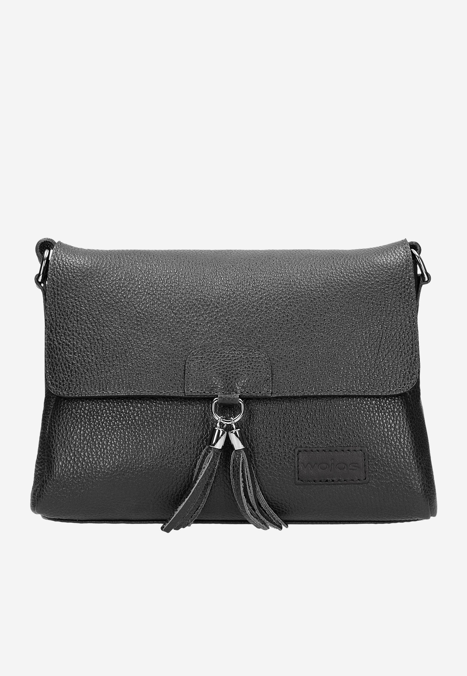 Skórzana torebka z ozdobnymi frędzelkami