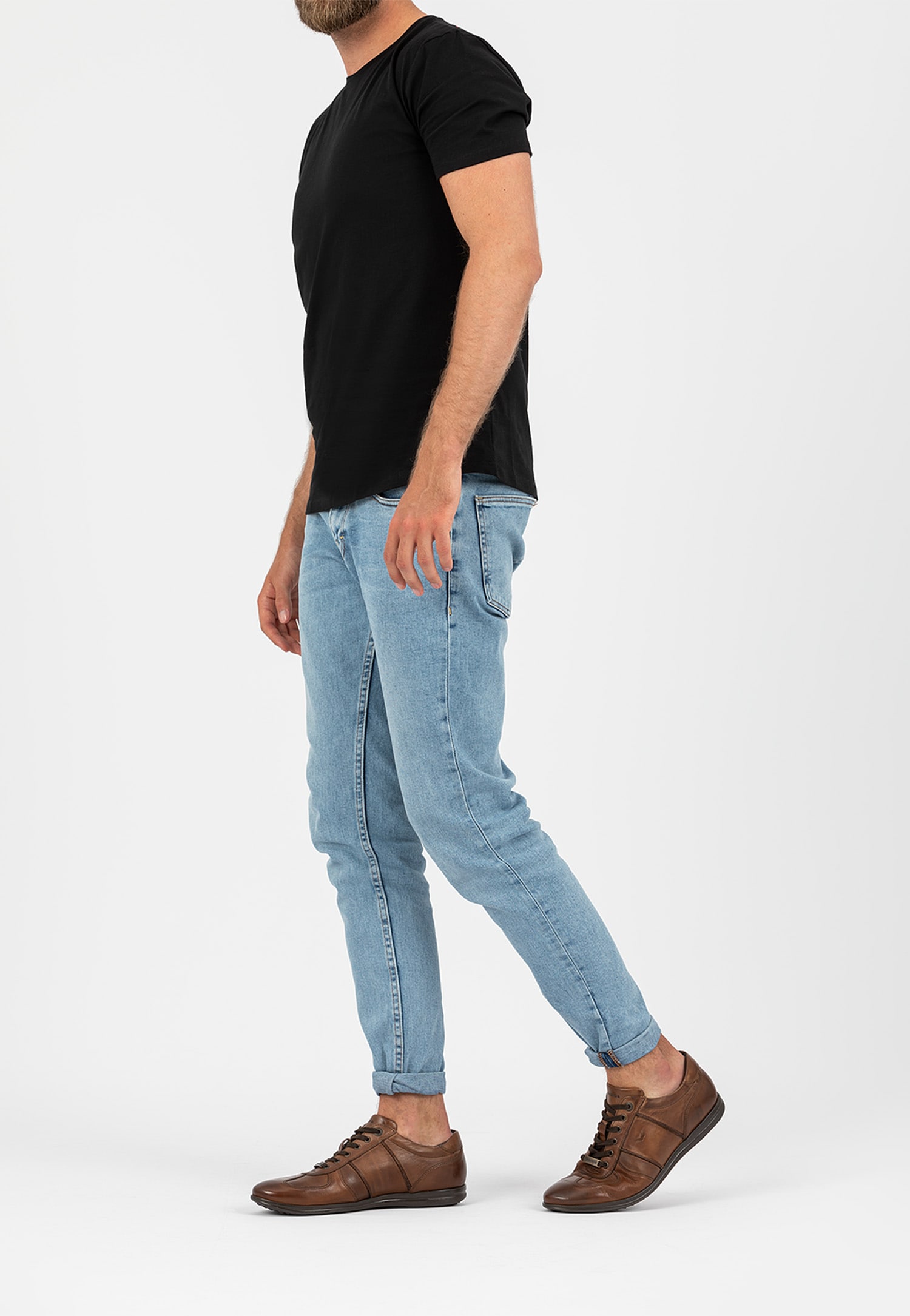 Czarne męskie półbuty