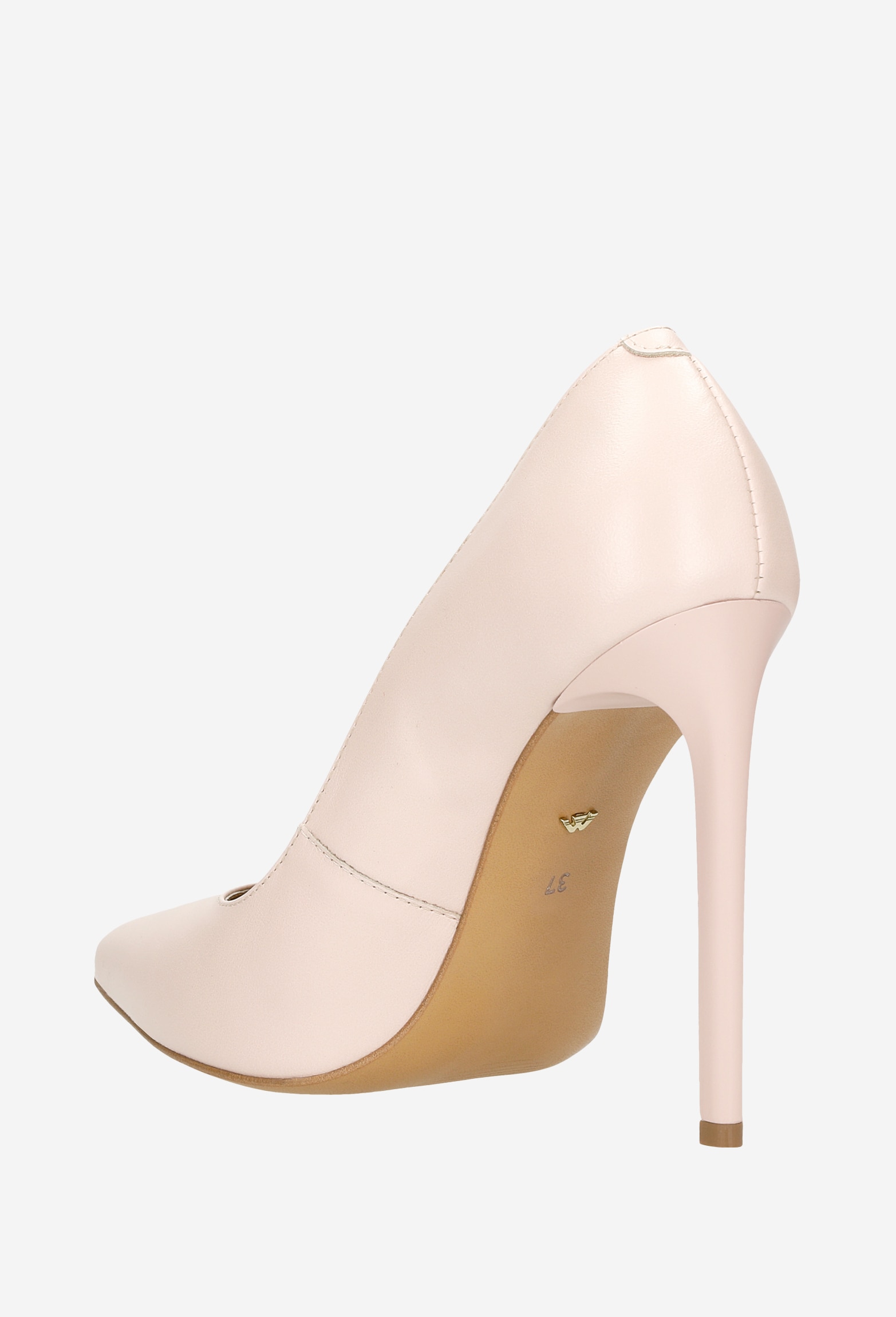 Beżowe czółenka damskie na wysokiej szpilce