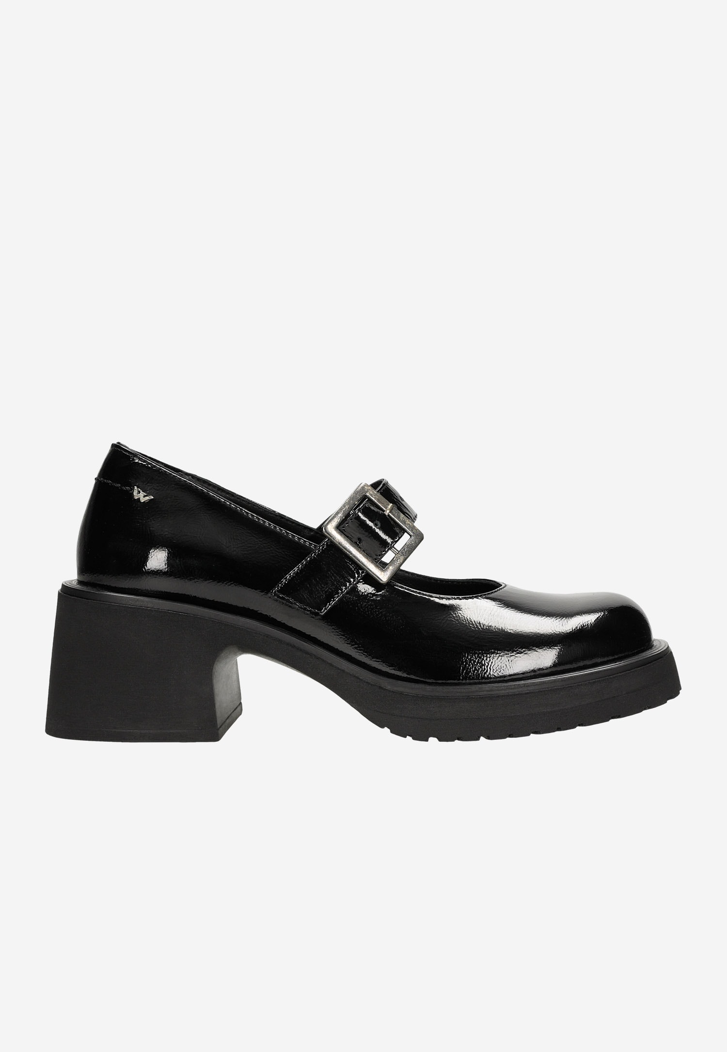 Czarne czółenka Mary Jane z zapięciem na klamerkę