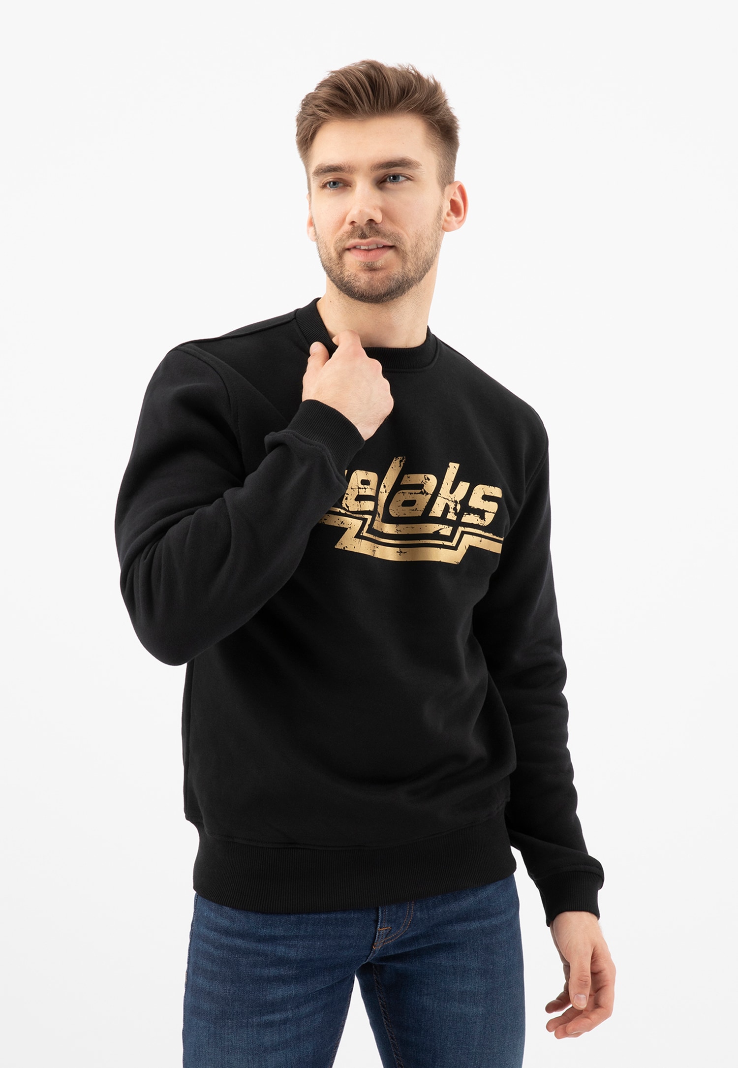 Czarna męska bluza dresowa RELAKS