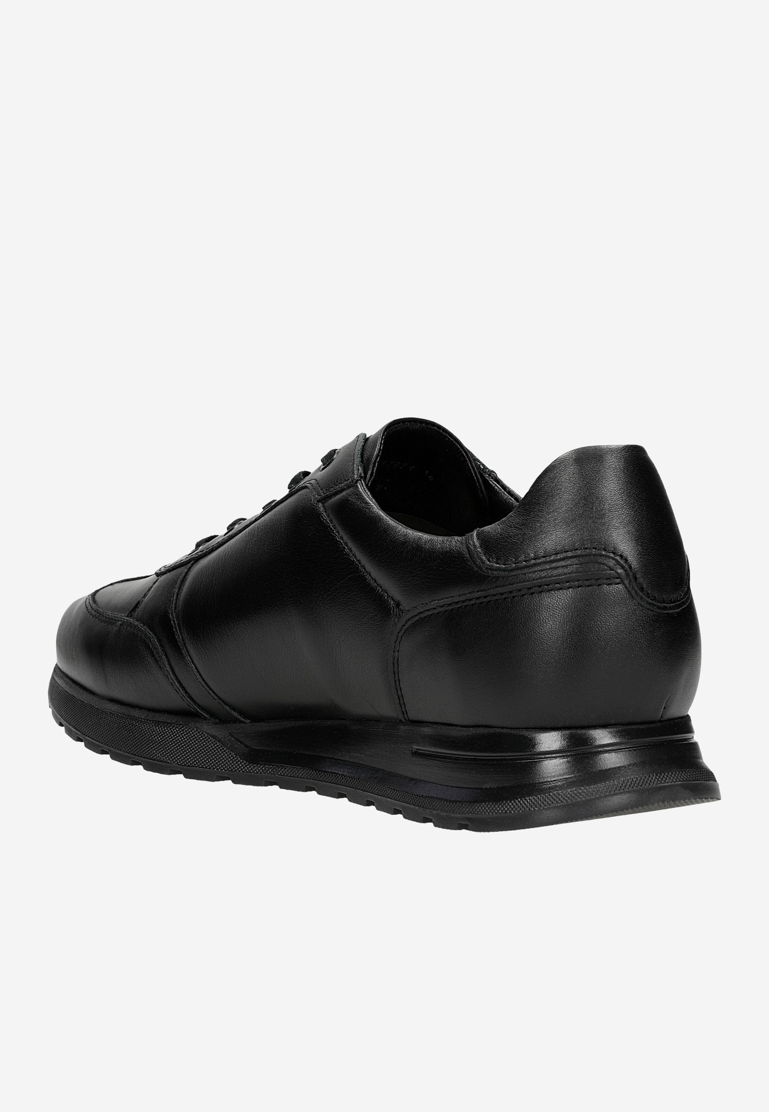 Czarne sneakersy męskie z tłoczonym logo