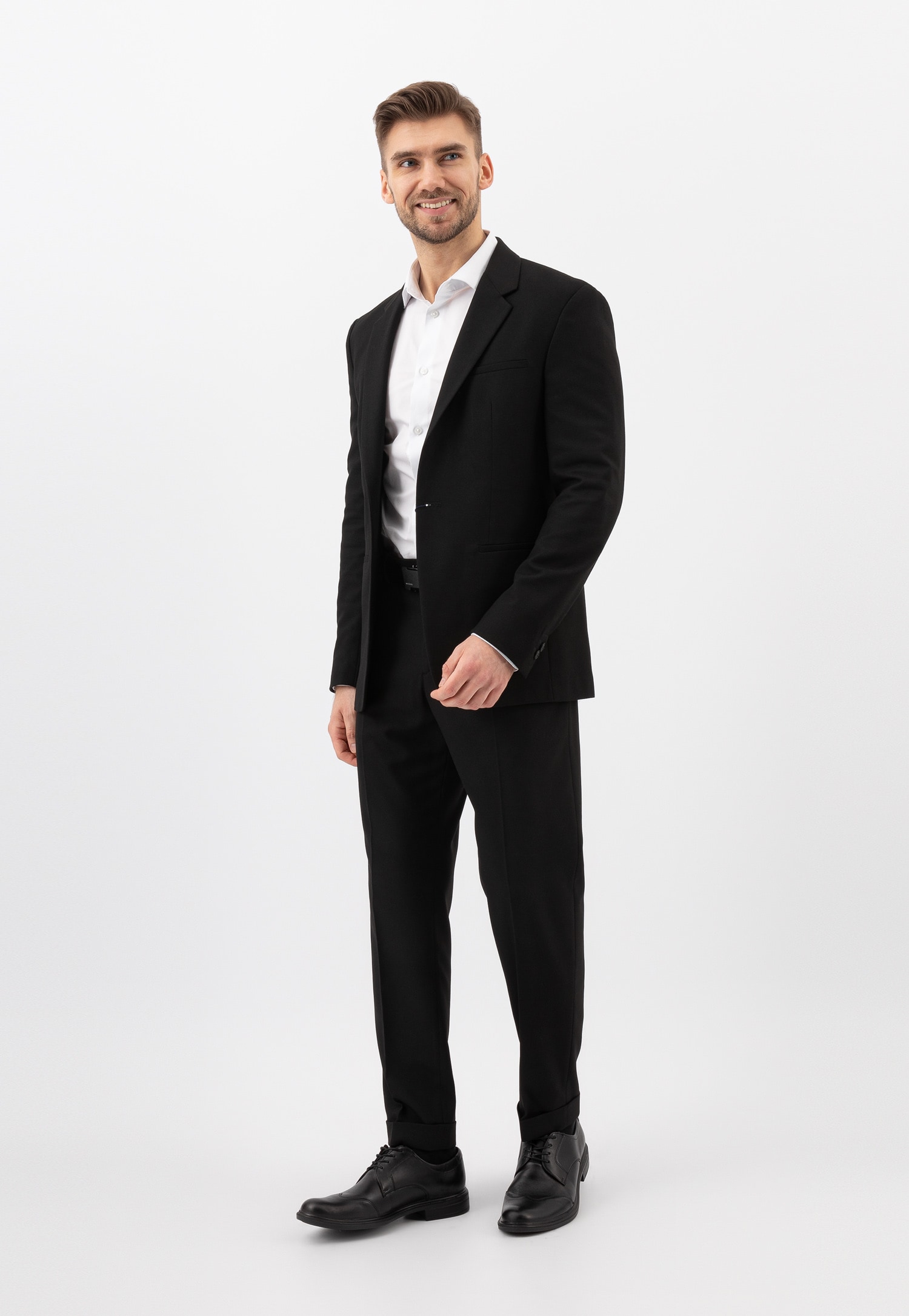 Czarne półbuty męskie z kolekcji CODE30