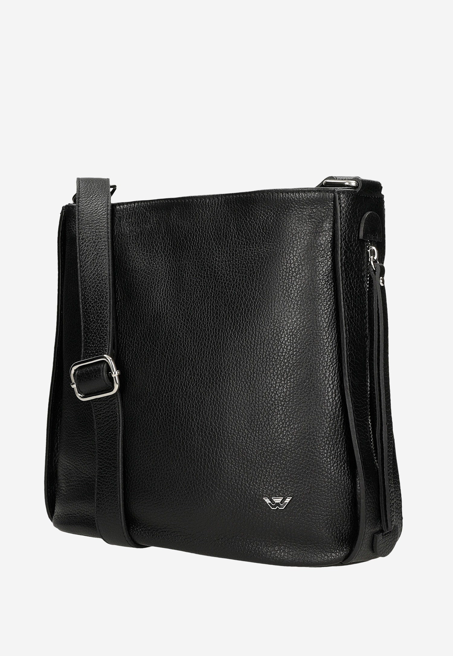 Beżowa skórzana torebka damska crossbody
