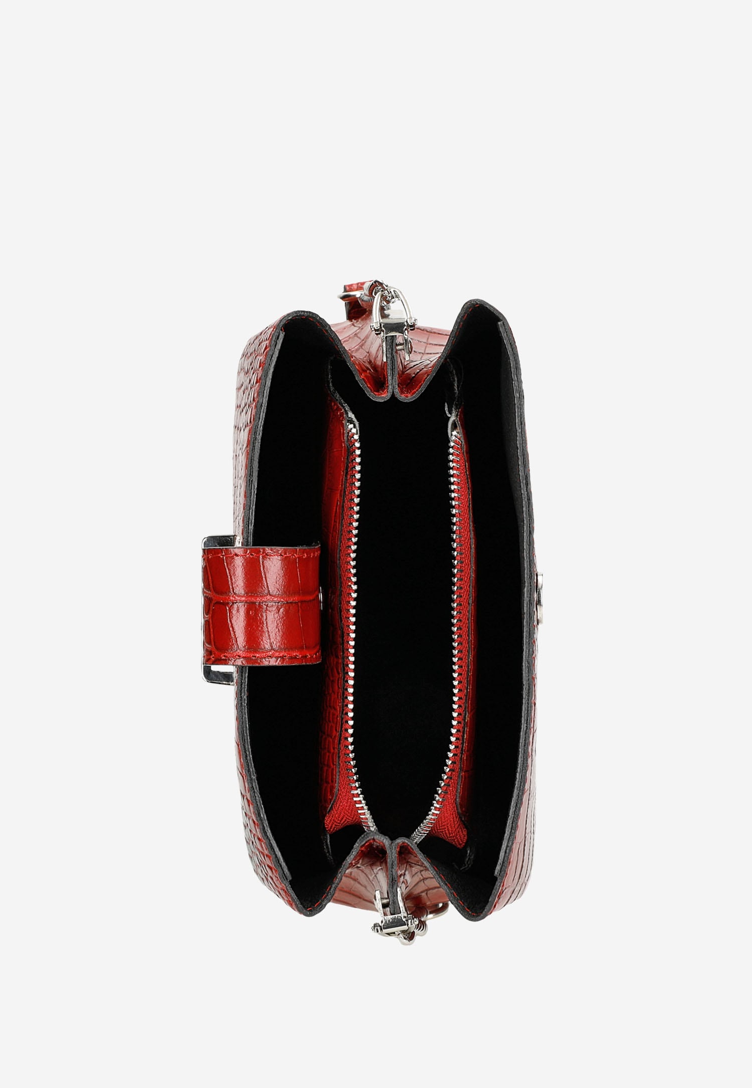 Beżowy kuferek damski ze skóry licowej