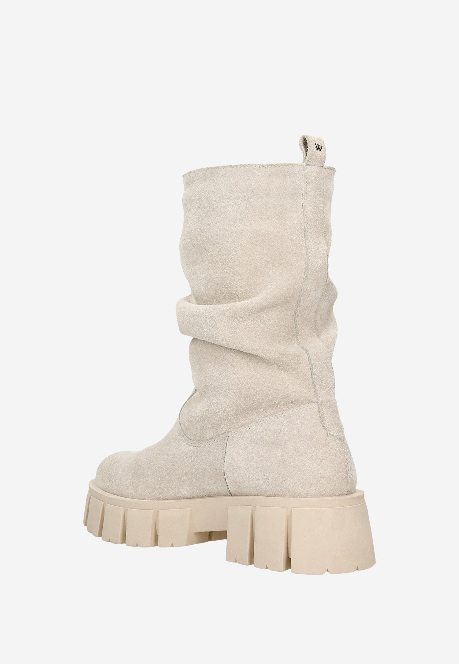 Ocieplane botki damskie w kolorze beżowym