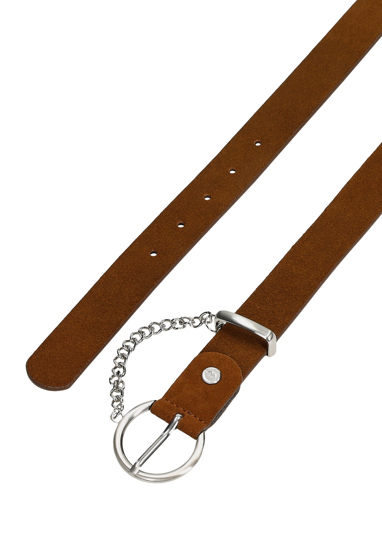 Czarny pasek damski welurowy